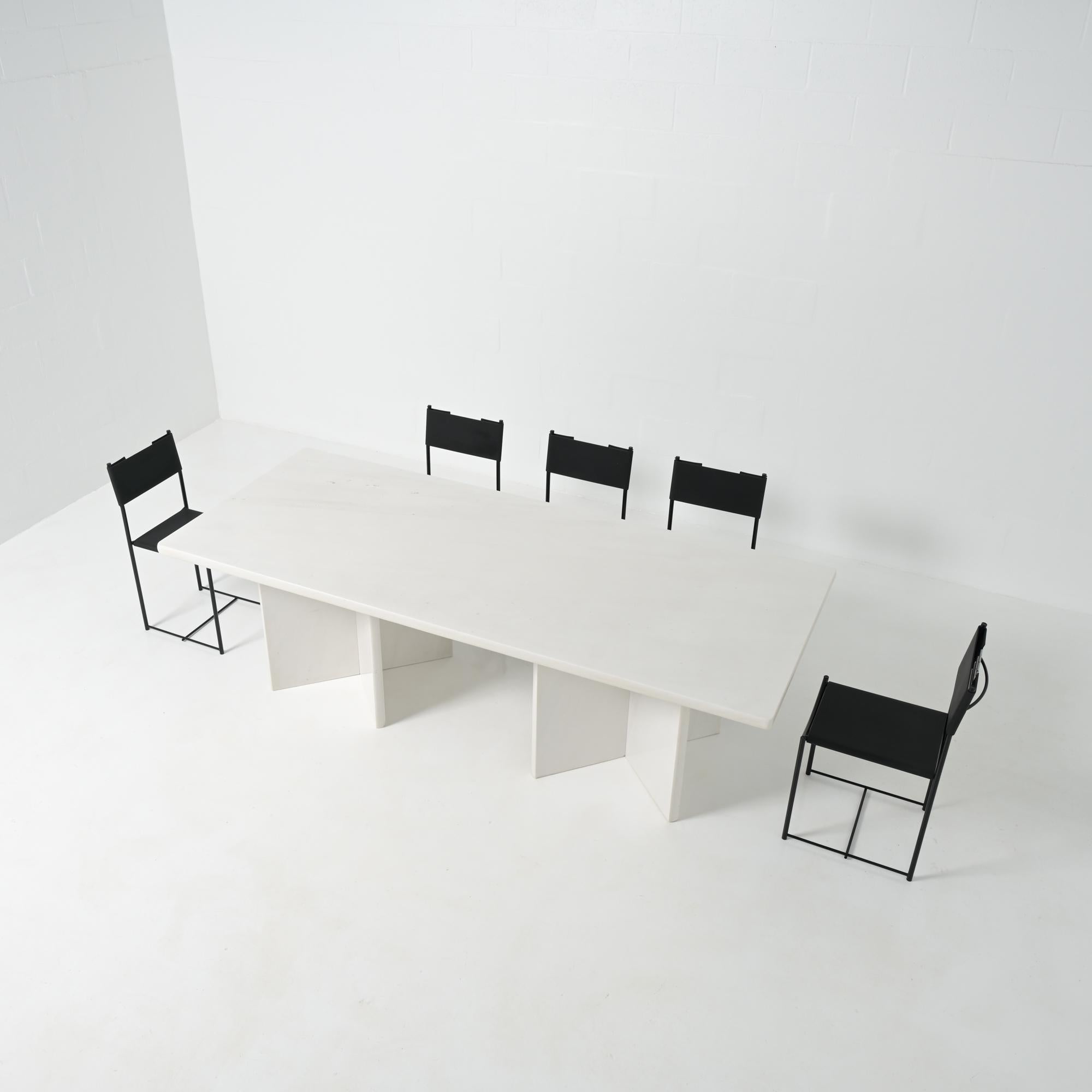 Marble Dining Table from the 1970s Bon état - En vente à Vlimmeren, BE