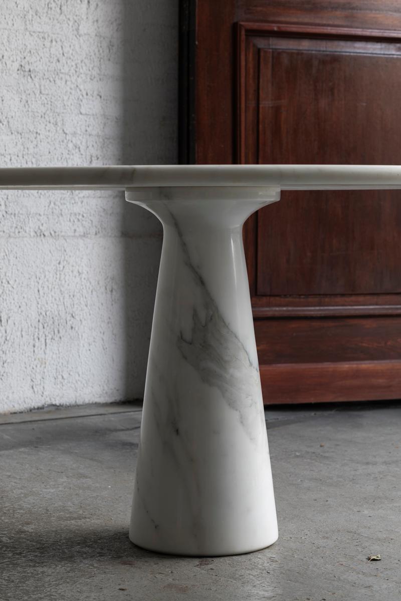 Marble dining table in style of Angelo Mangiarotti, Italy, 1970s For Sale 11