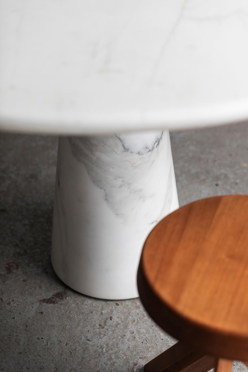 Late 20th Century Marble dining table in style of Angelo Mangiarotti, Italy, 1970s For Sale