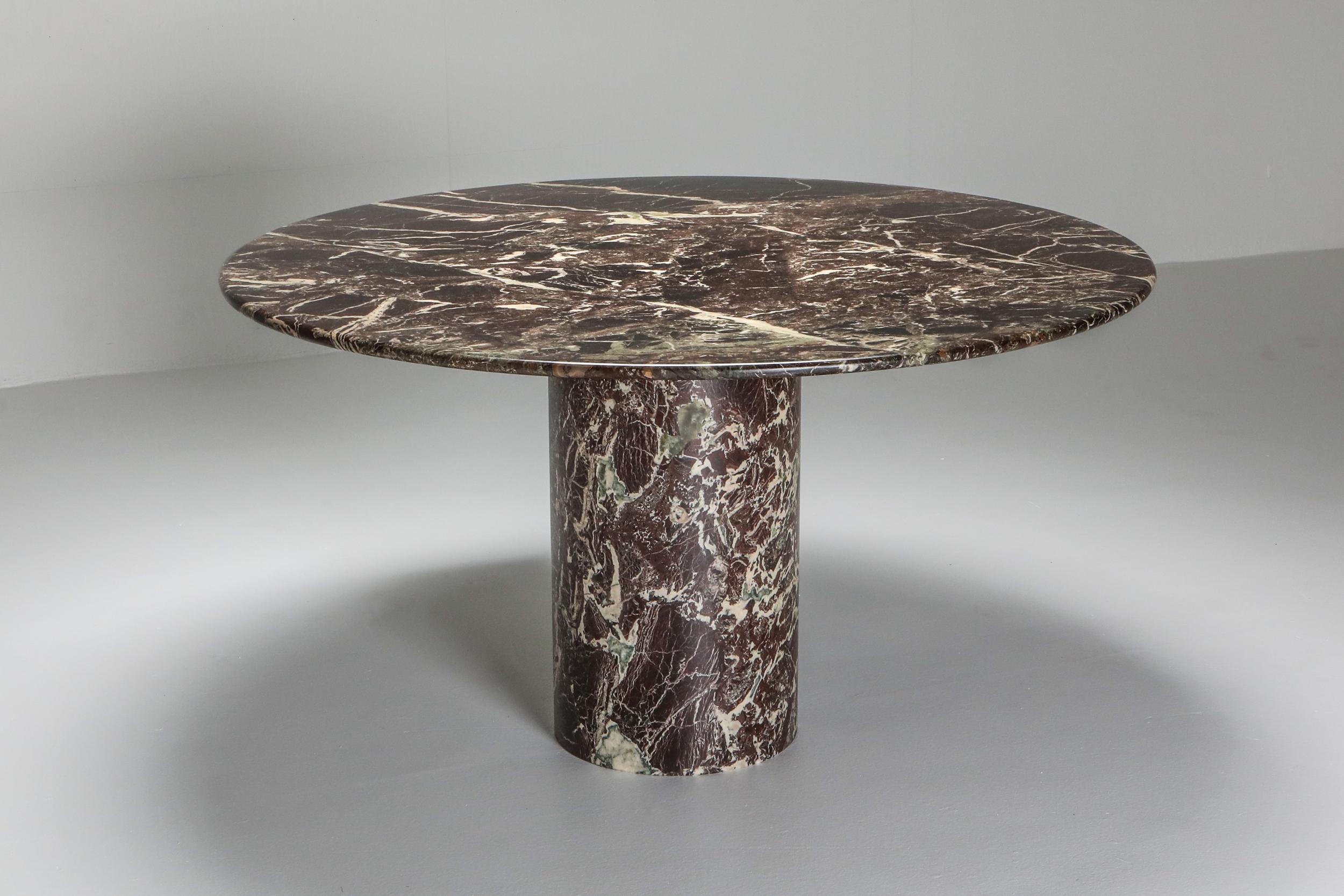 rosso levanto marble table