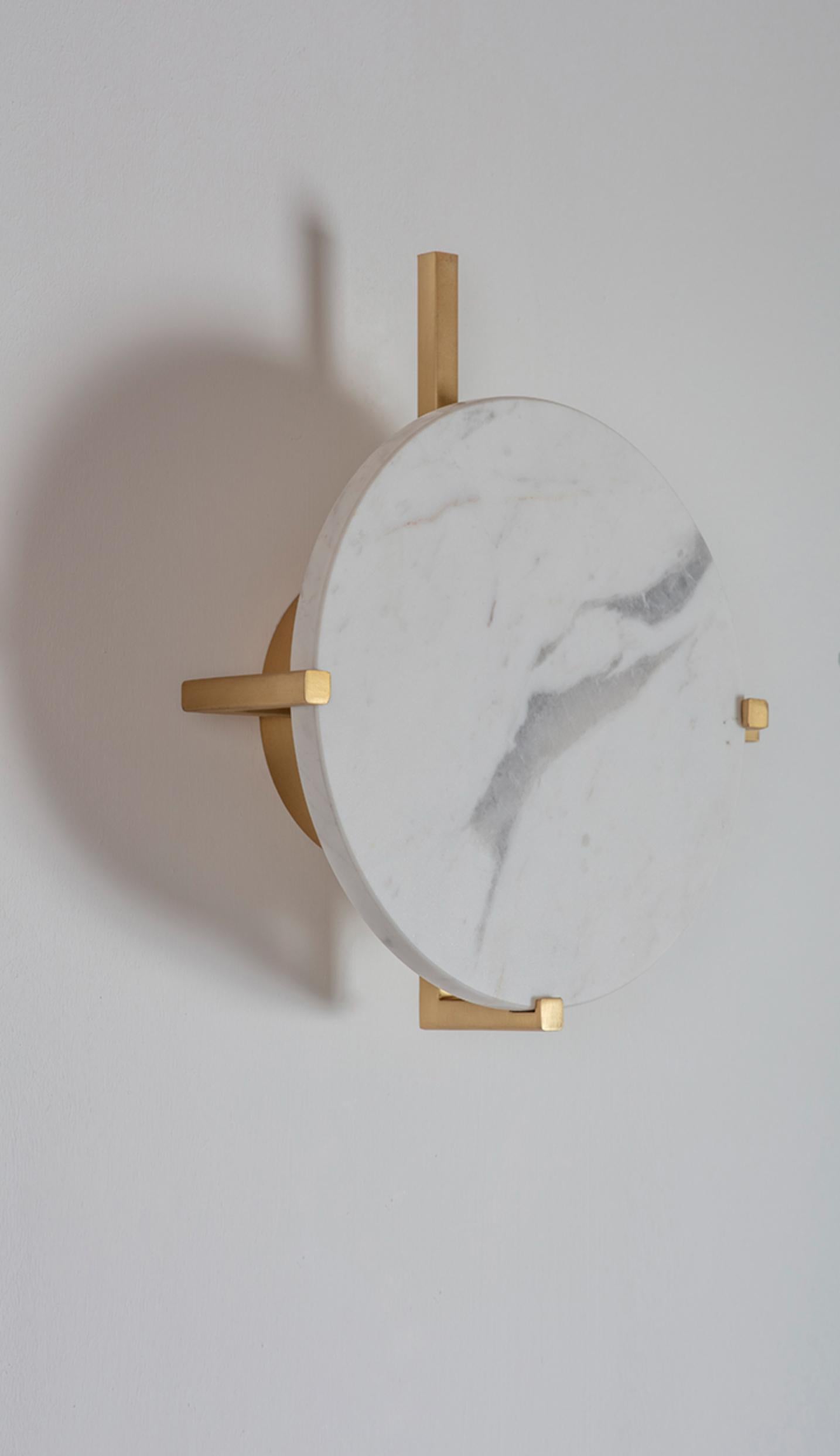 Marble Disc Wall Light by Square in Circle In New Condition For Sale In Geneve, CH