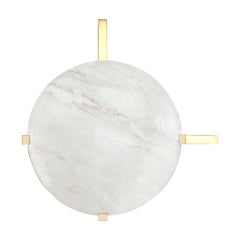 Marble "Disc" Wall Light, Square in Circle