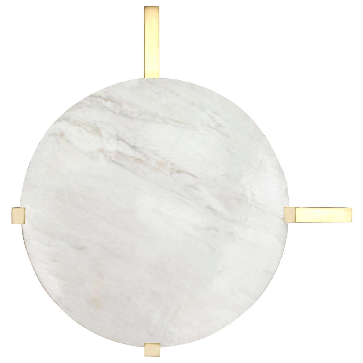 Marble "Disc" Wall Light, Square in Circle