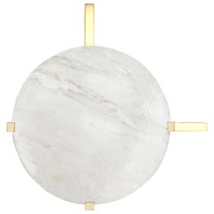 Marble "Disc" Wall Light, Square in Circle