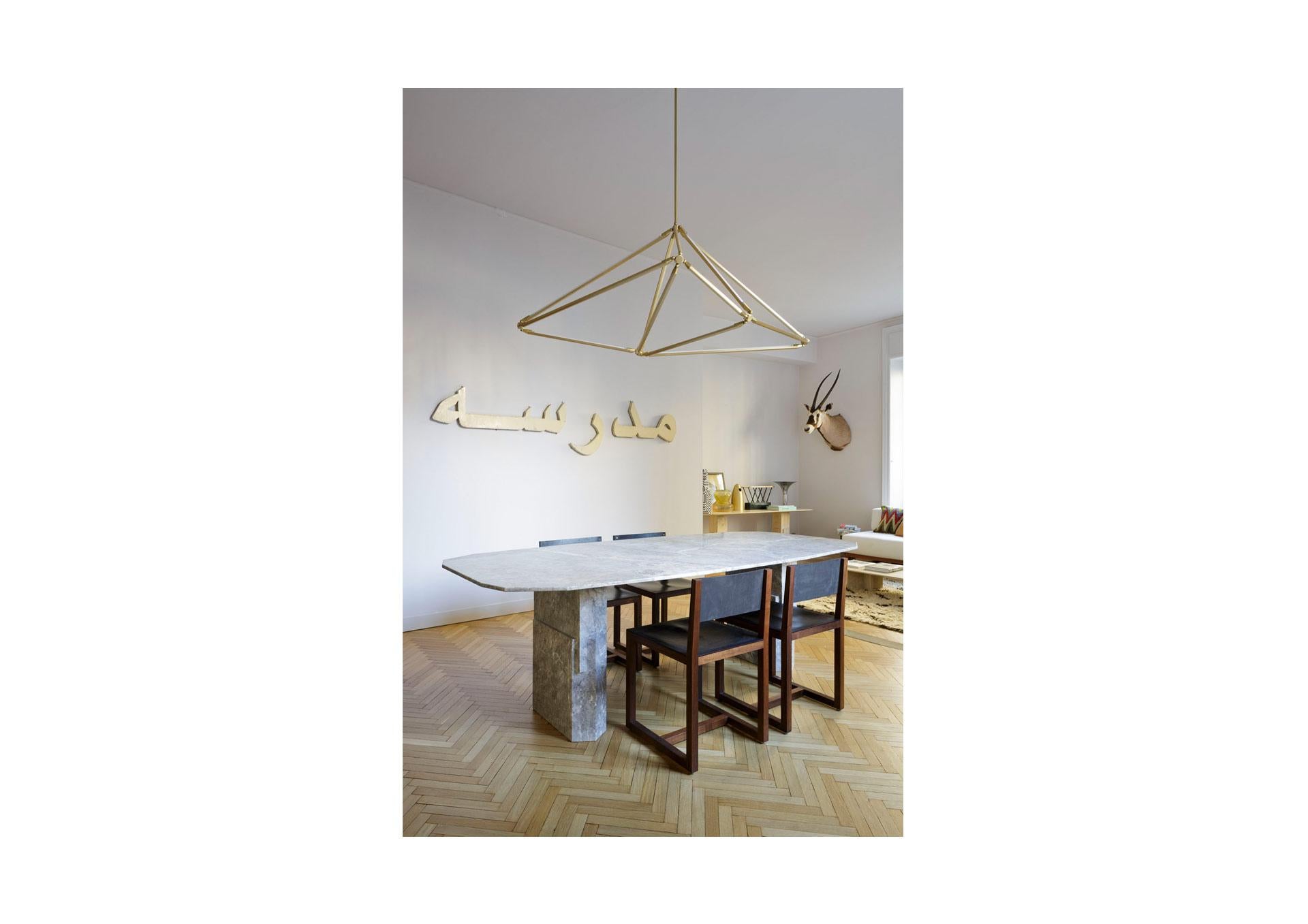 Marble Dorik Dining Table by Oeuffice In New Condition For Sale In Geneve, CH