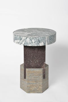 Marble Dorik Stool by Oeuffice