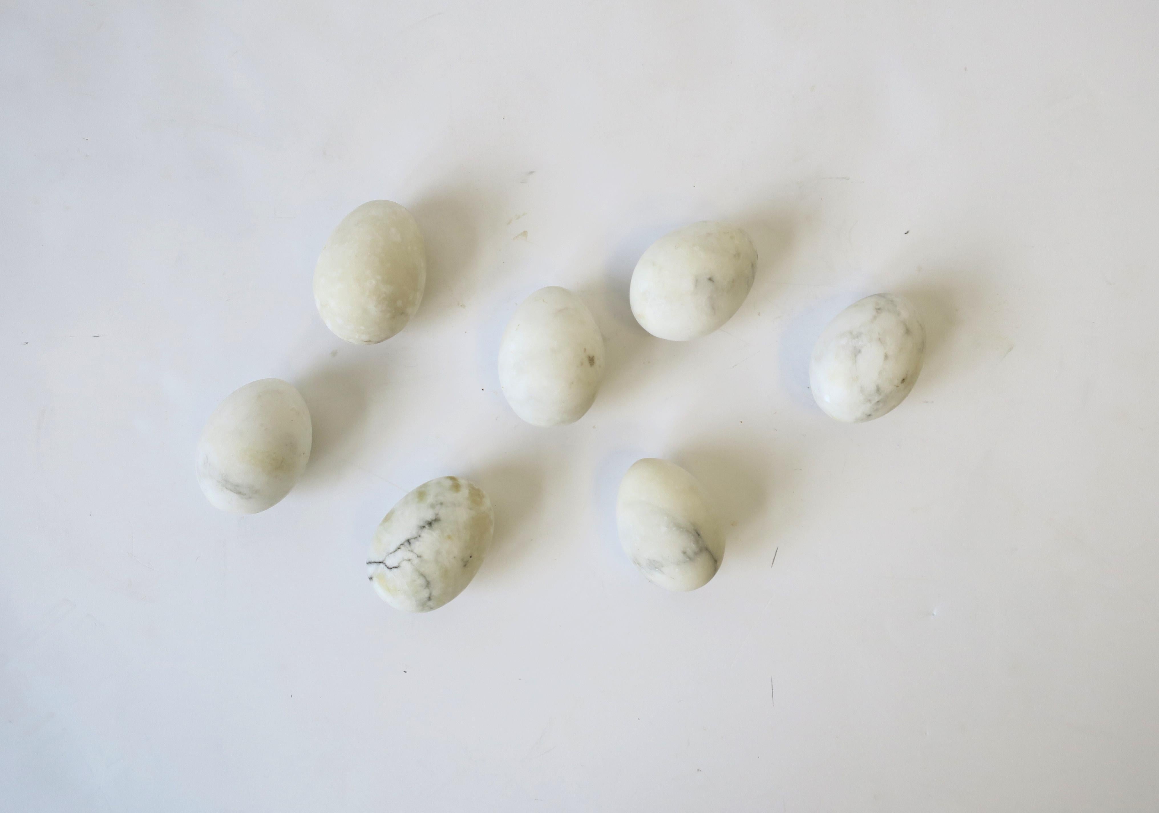 Italian Marble Eggs, Set of 7 For Sale at 1stDibs