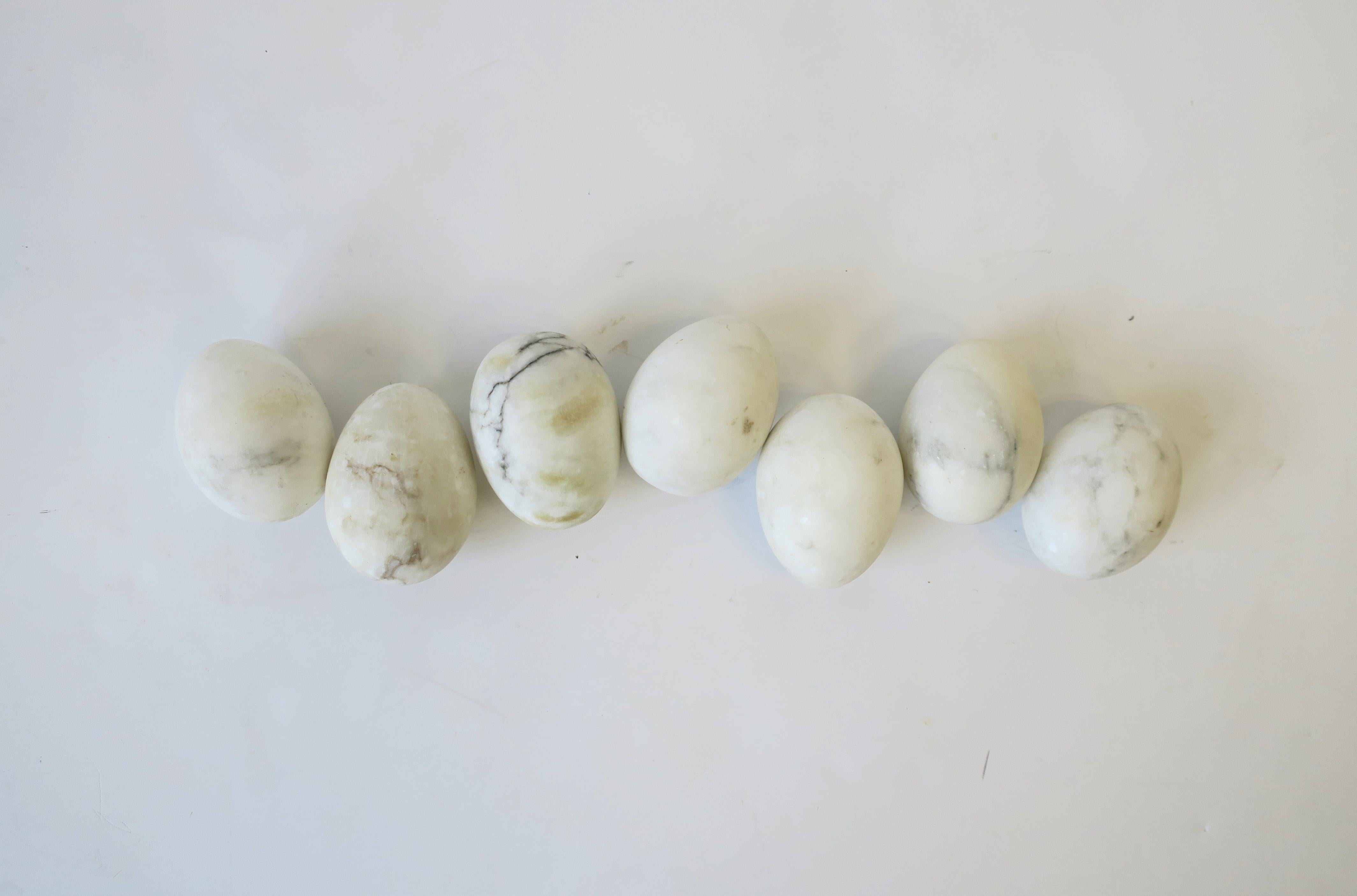 Italian Marble Eggs, Set of 7 For Sale at 1stDibs