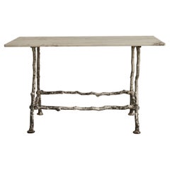 Antique Marble 
Faux Bois Table