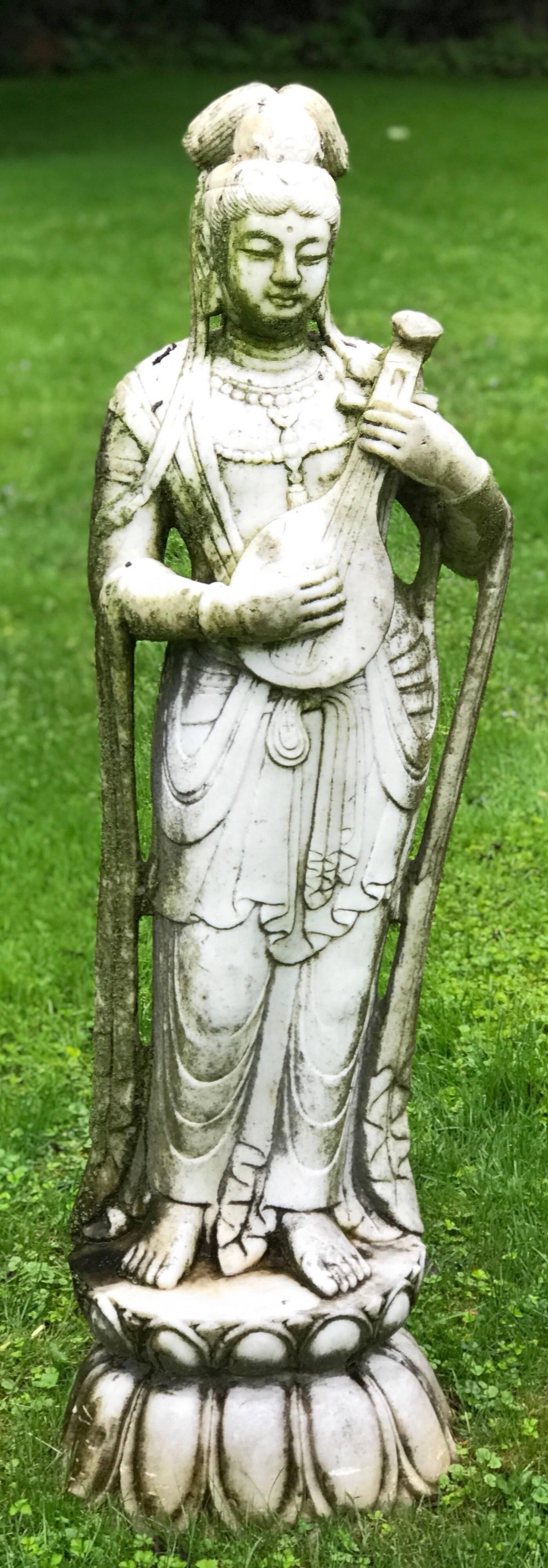 Marble Figural Garden Statue For Sale 4