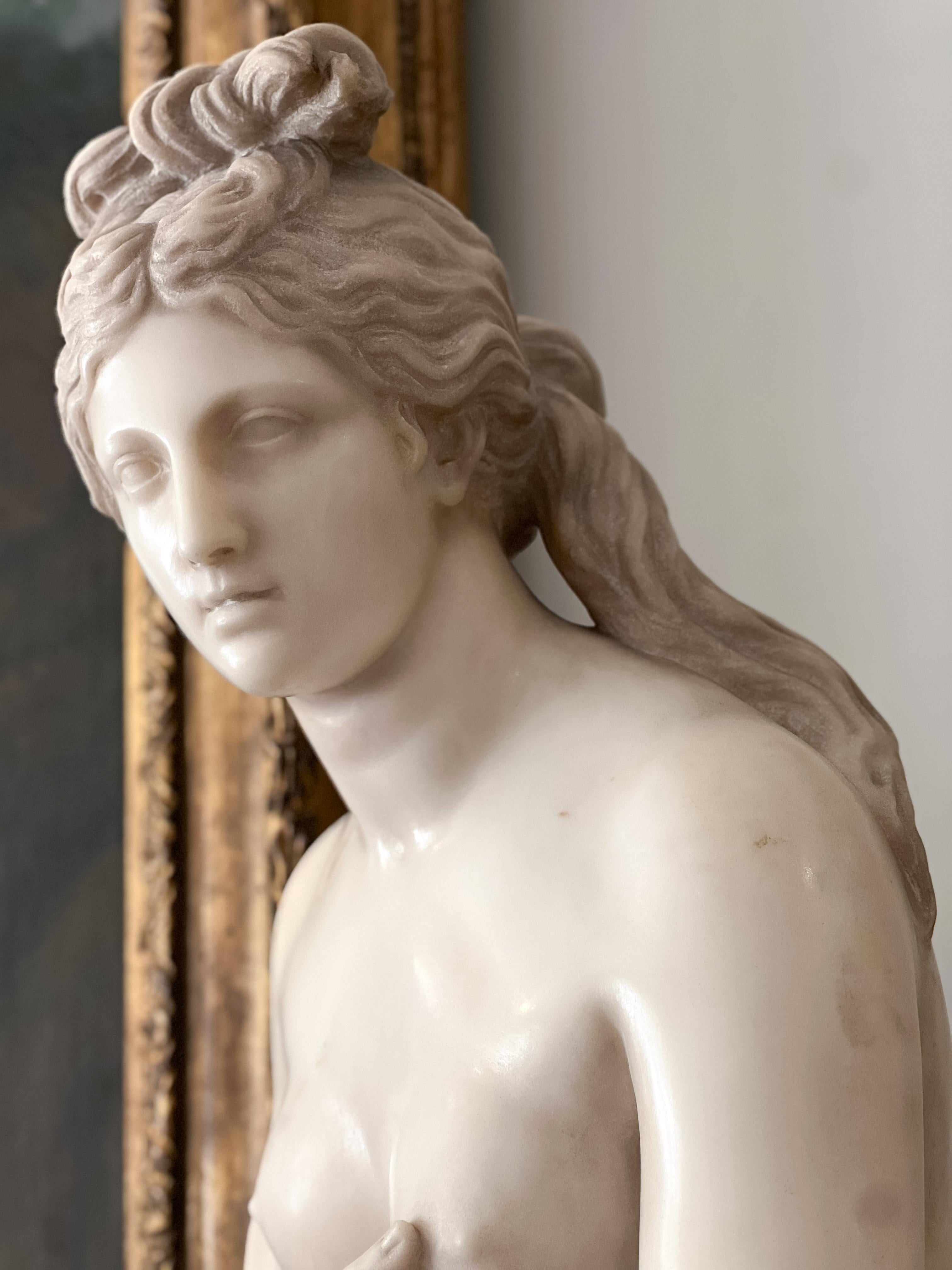 Figure en marbre de la Vénus du Capitole d'après l'Antique, fin du 18ème siècle Bon état - En vente à SAINT-JEAN-CAP-FERRAT, FR