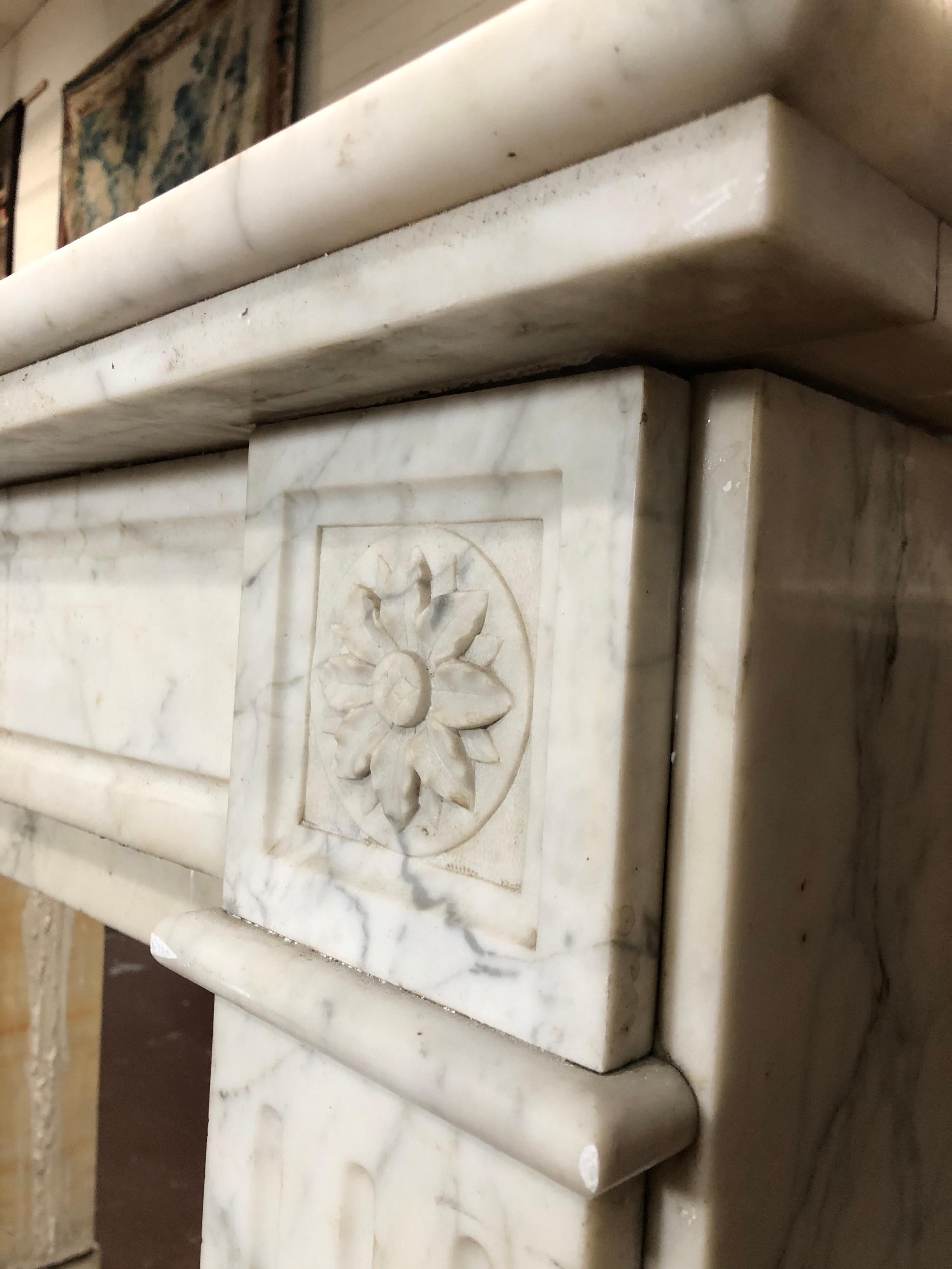 European 19th Century Marble Fireplace from France