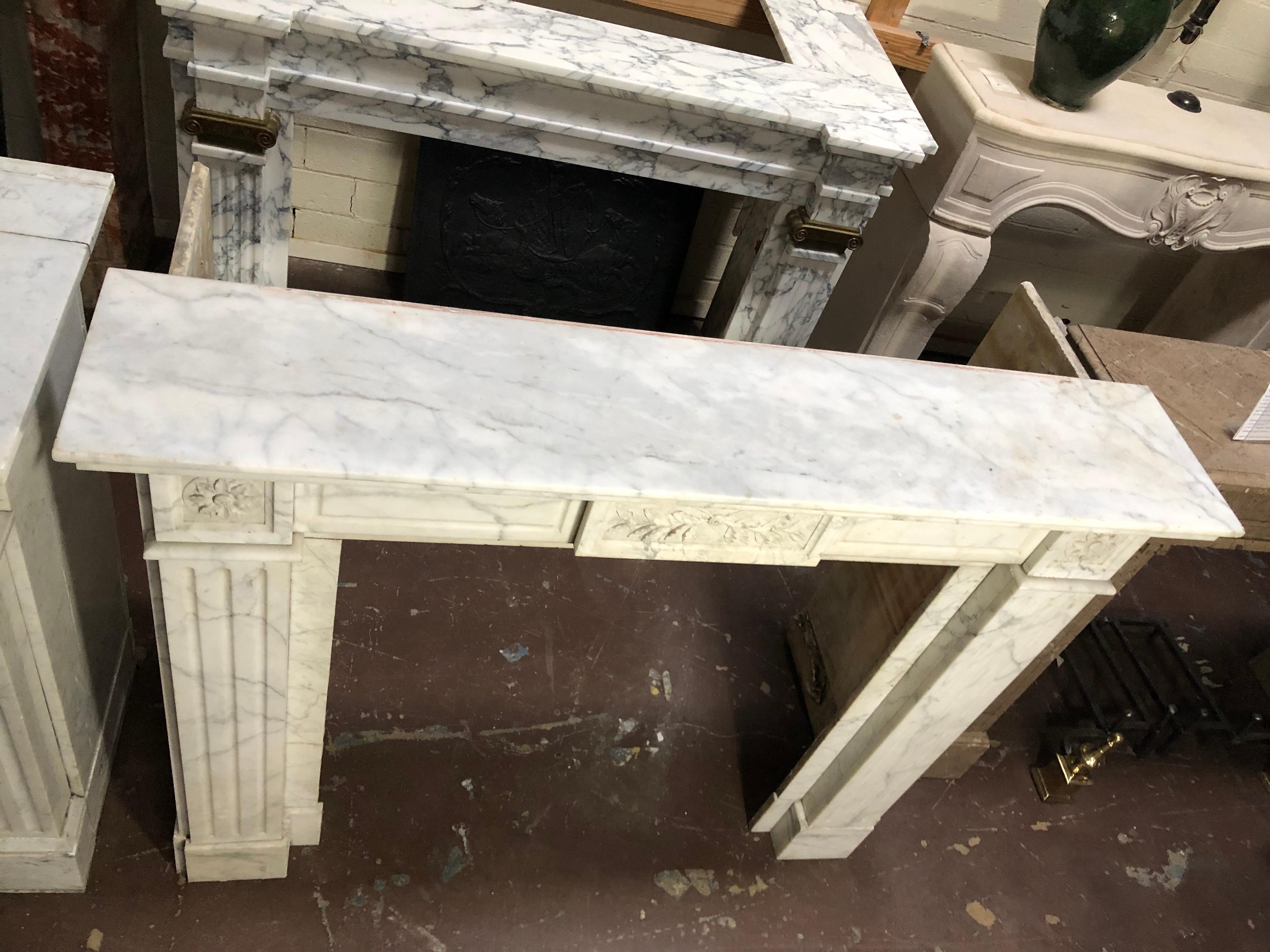 19th Century Marble Fireplace from France 1