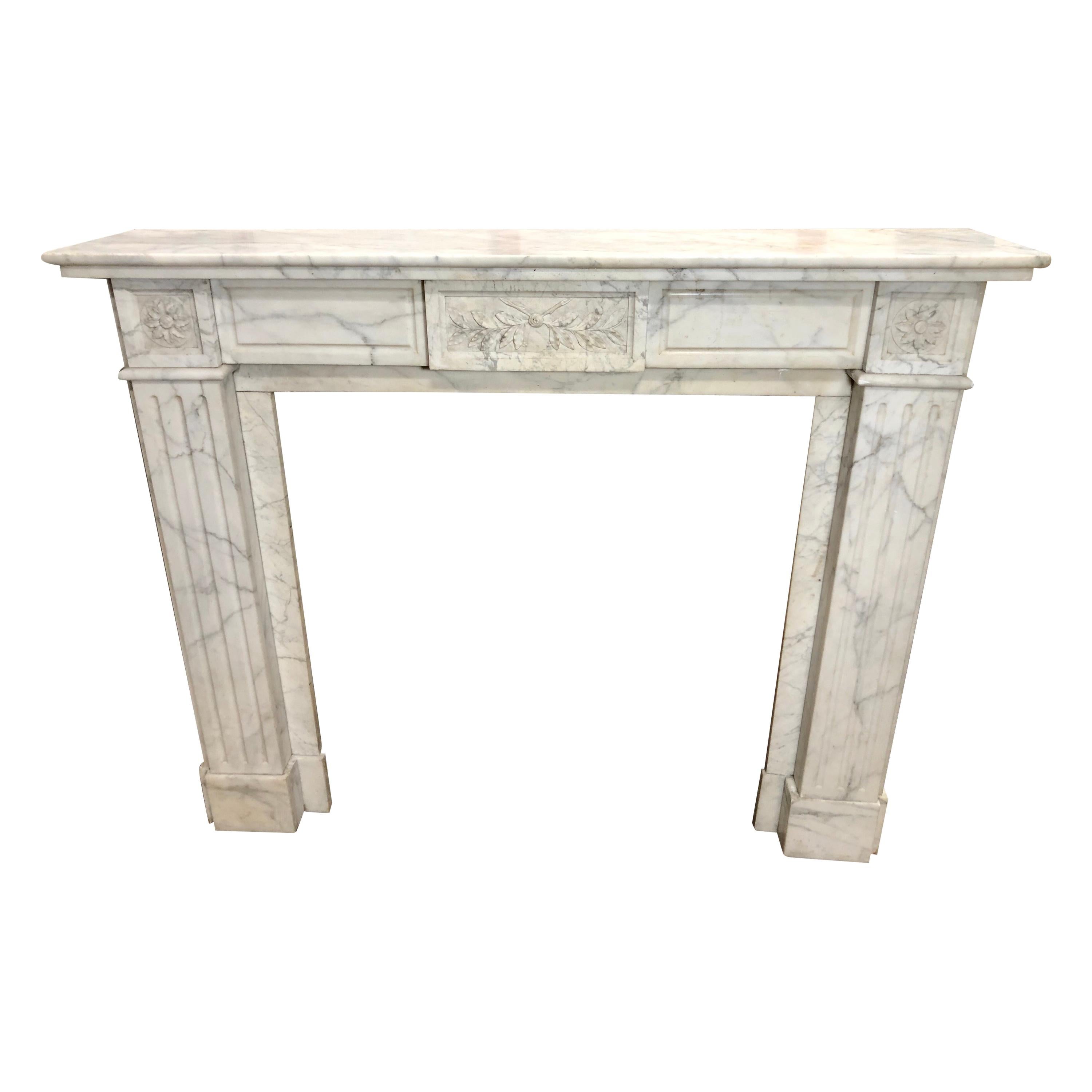 19th Century Marble Fireplace from France