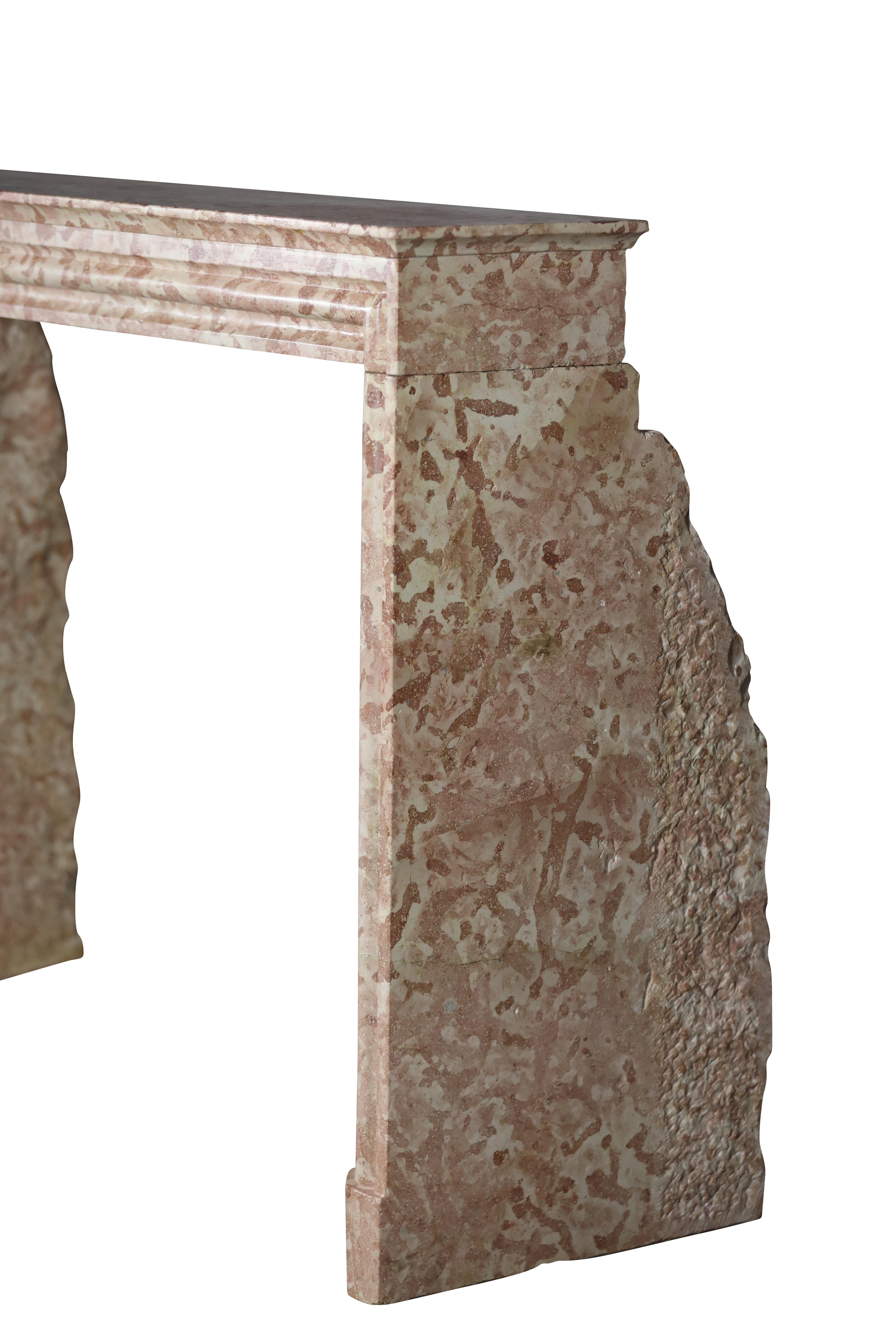 Marble Fireplace Frame From France For Timeless Bespoke Design Project In Excellent Condition For Sale In Beervelde, BE