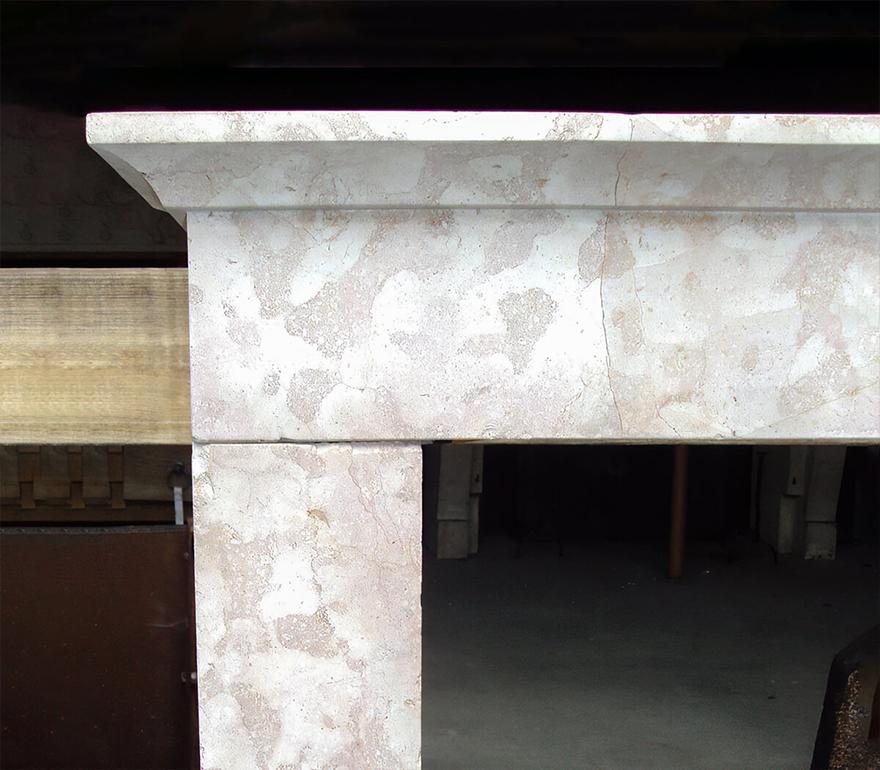 Marble fireplace mantel to place in front of the chimney,
from the 19th Century.
