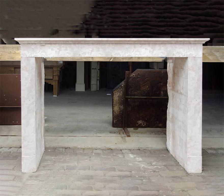 French Marble Fireplace Mantel 19th Century Antique For Sale