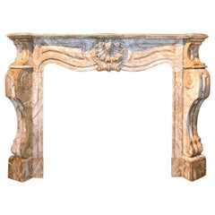 Marble Fireplace Mantel, 19th Century
