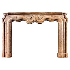 Marble Fireplace, Polished Frame French Frame in Royal Yellow 20th Century