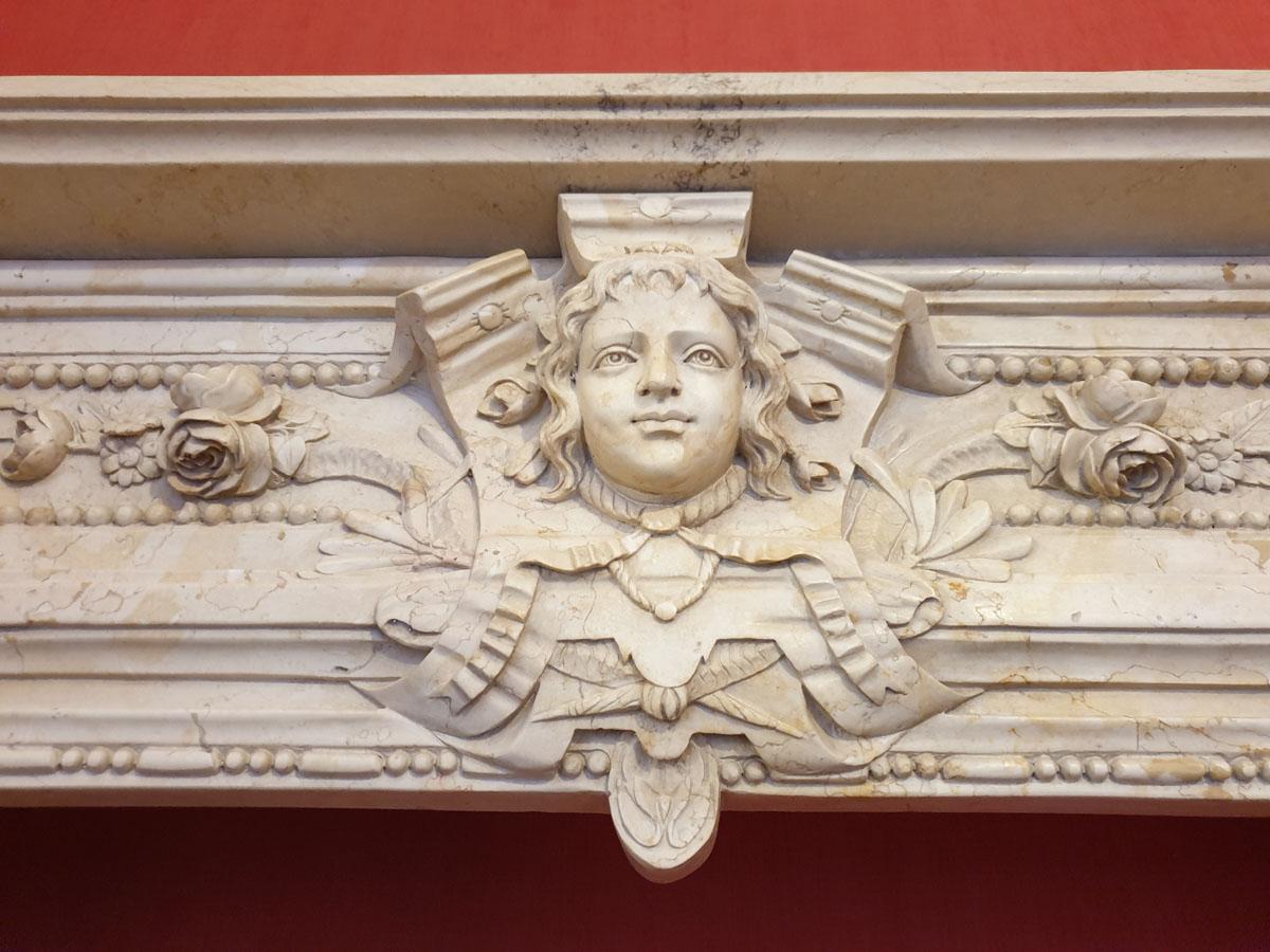 Marble Fireplace Portal in Style of Baroque 4