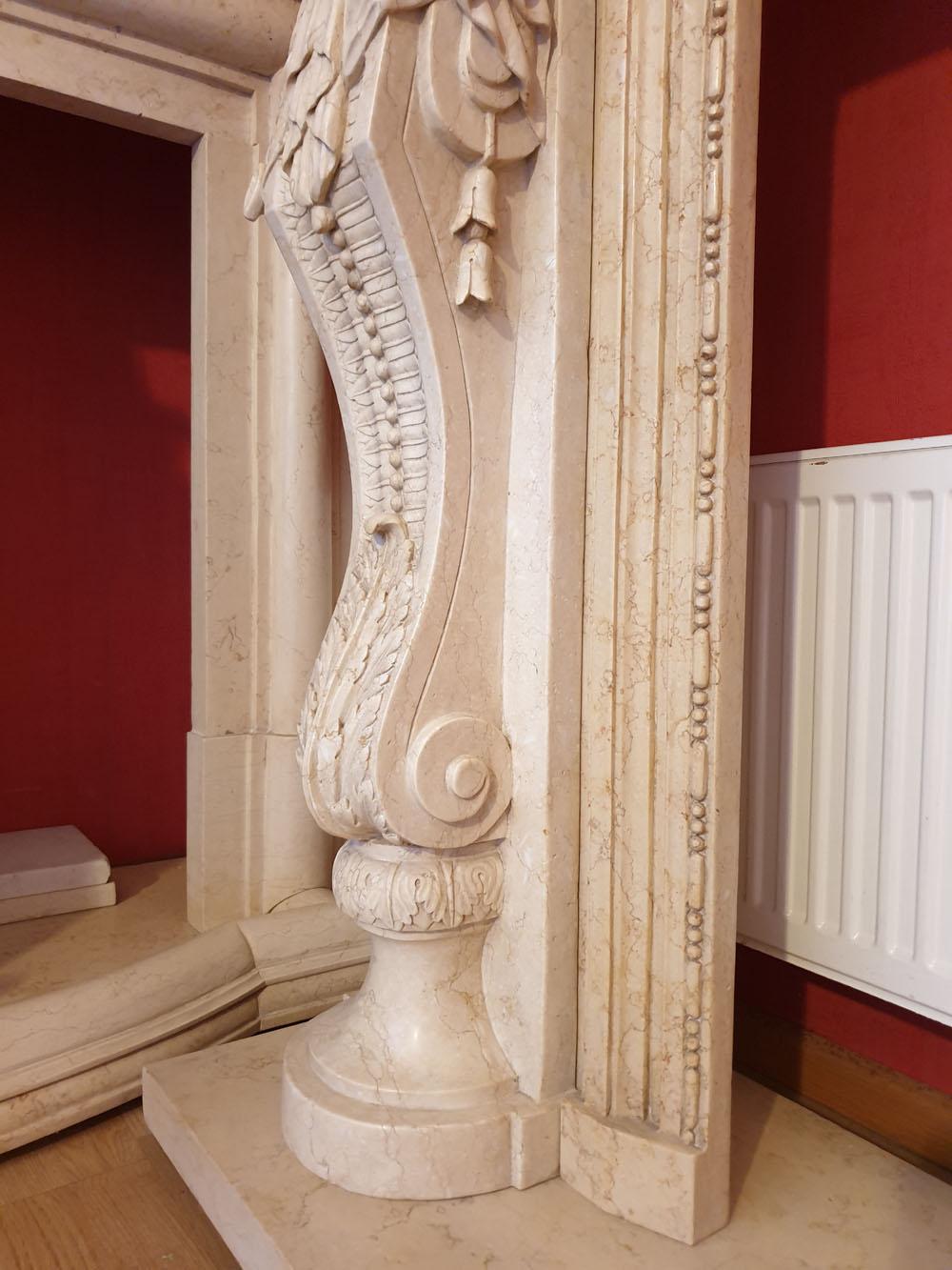Marble Fireplace Portal in Style of Baroque 7