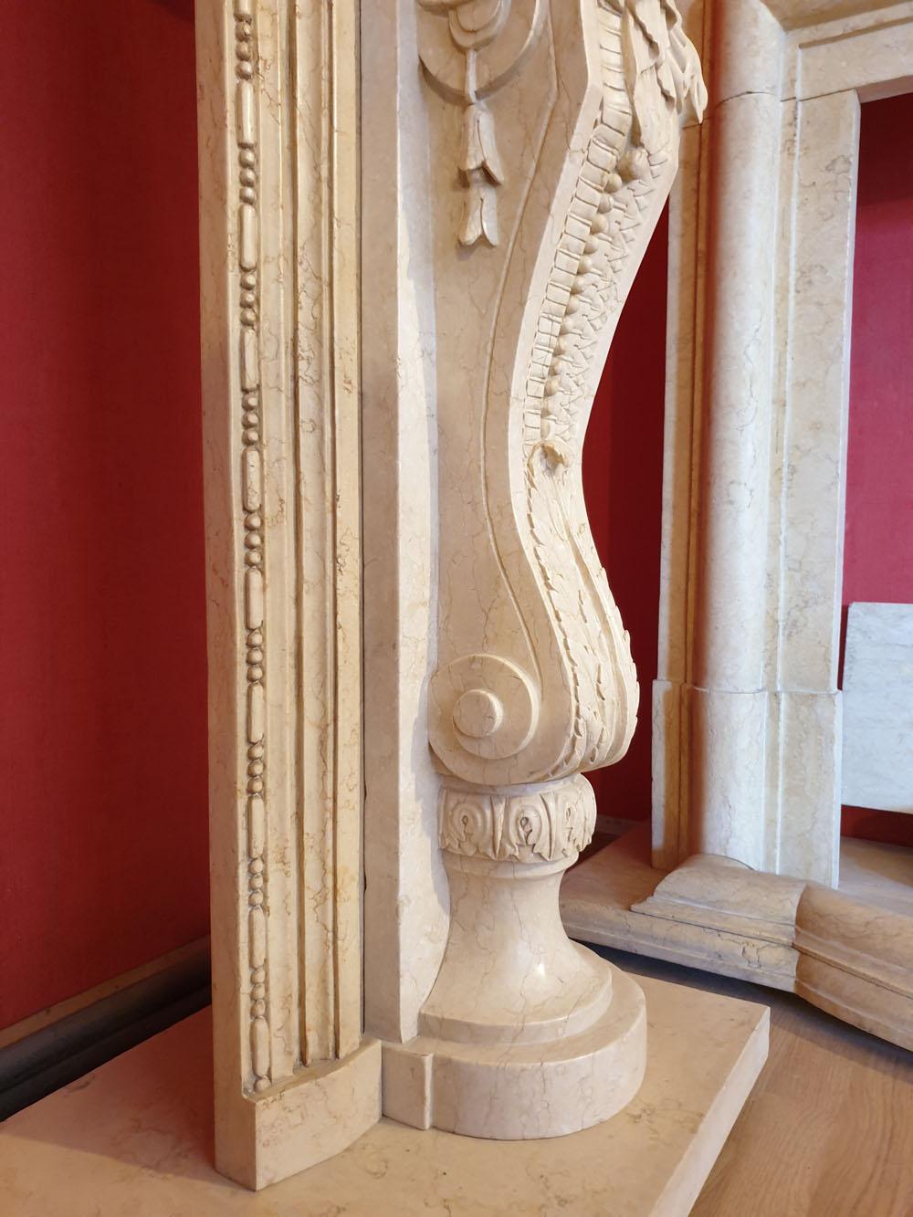 Marble Fireplace Portal in Style of Baroque 8