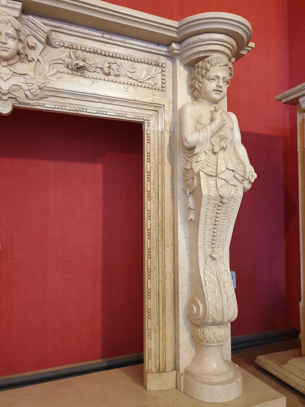 Marble Fireplace Portal in Style of Baroque 1