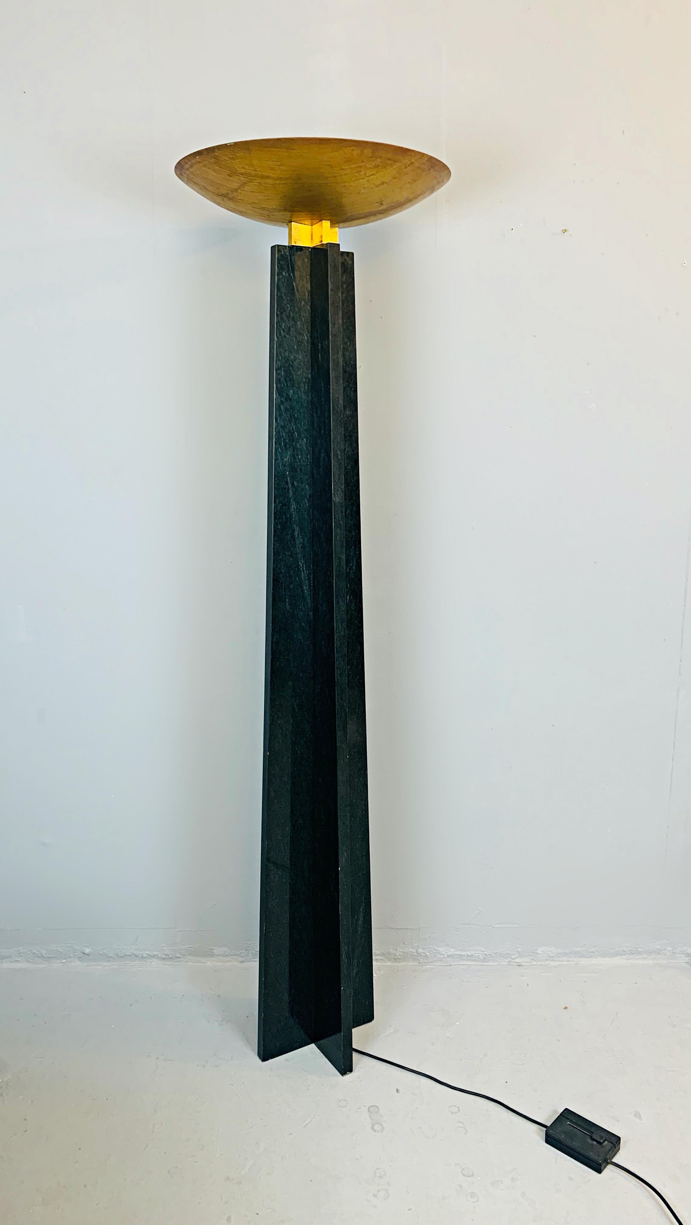 Late 20th Century Marble Floor Lamp 