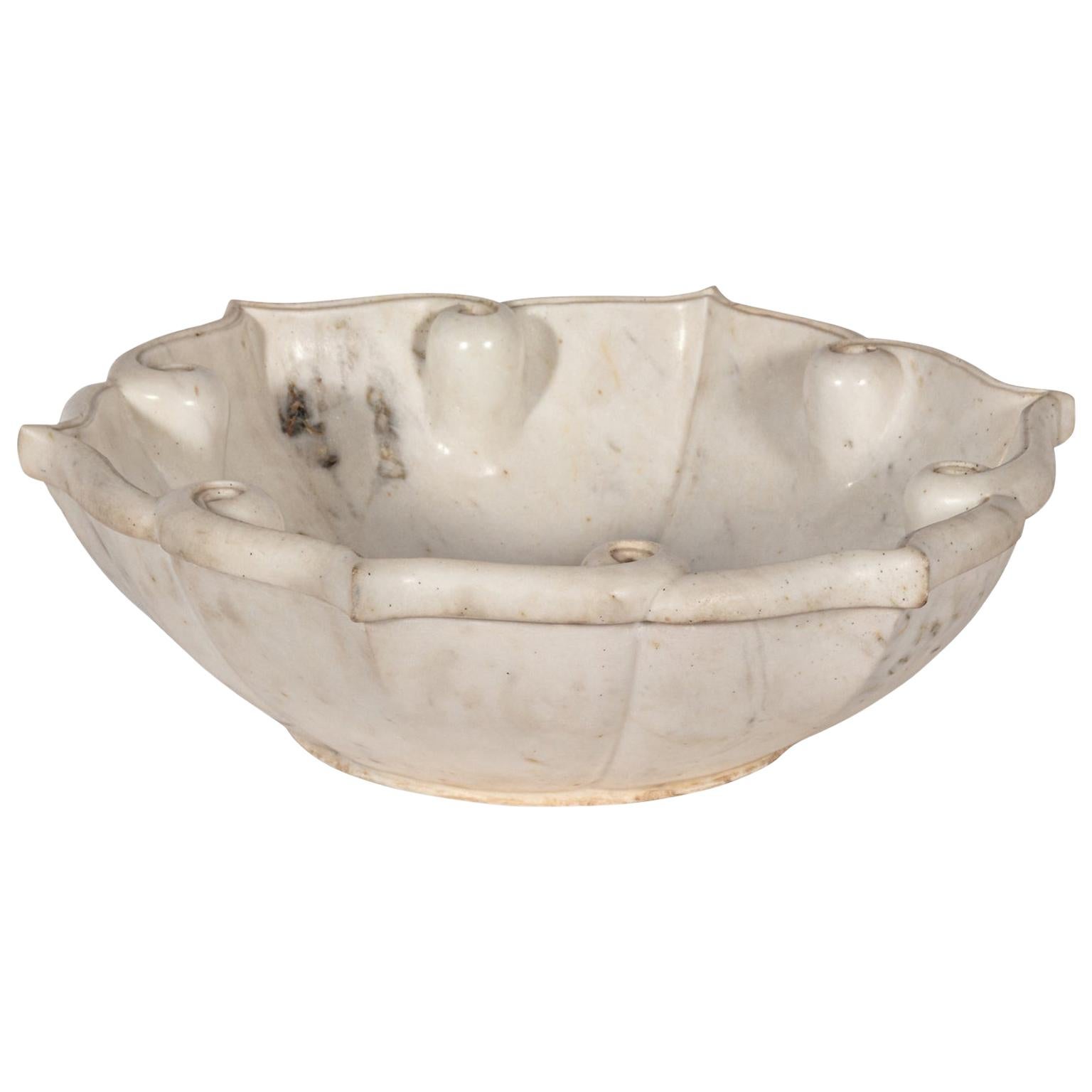 Marble Flower Bowl