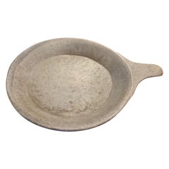 Marble Food Offering Bowl with Handle, India, 19th Century