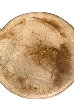 Indisches Marmortablett mit Fuß und traditionellem Design aus dem 19.