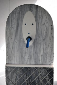 Vintage postmodern marble fountain Martina by Andrea Branzi 1989