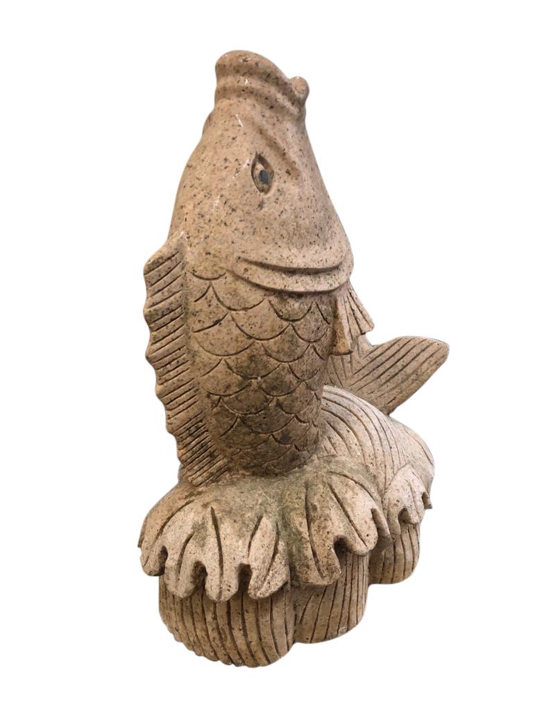 French Marble Fountain of a Fish, 20th Century