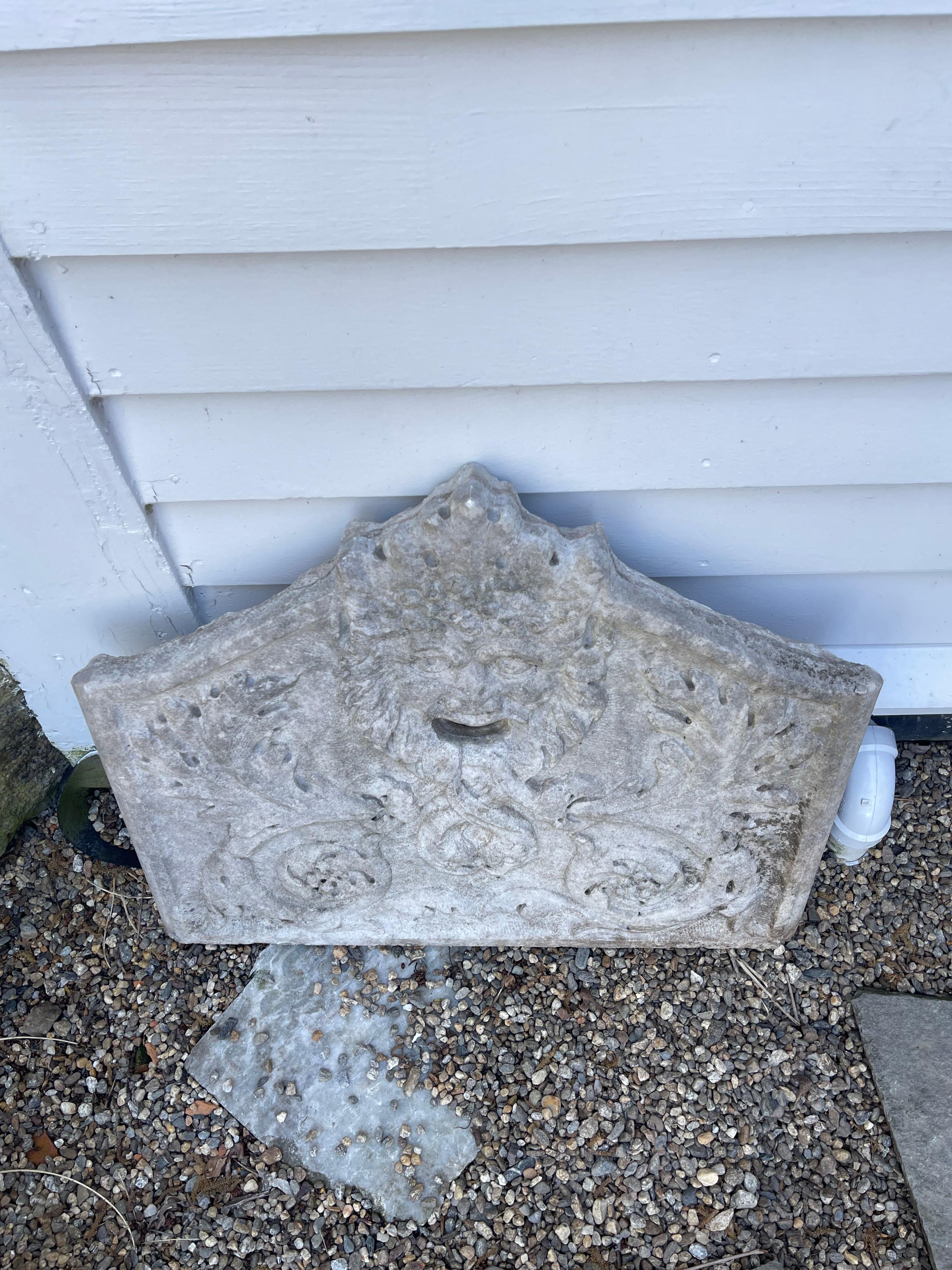 Italian Marble Fountain Plaque from Astor's Ferncliff For Sale