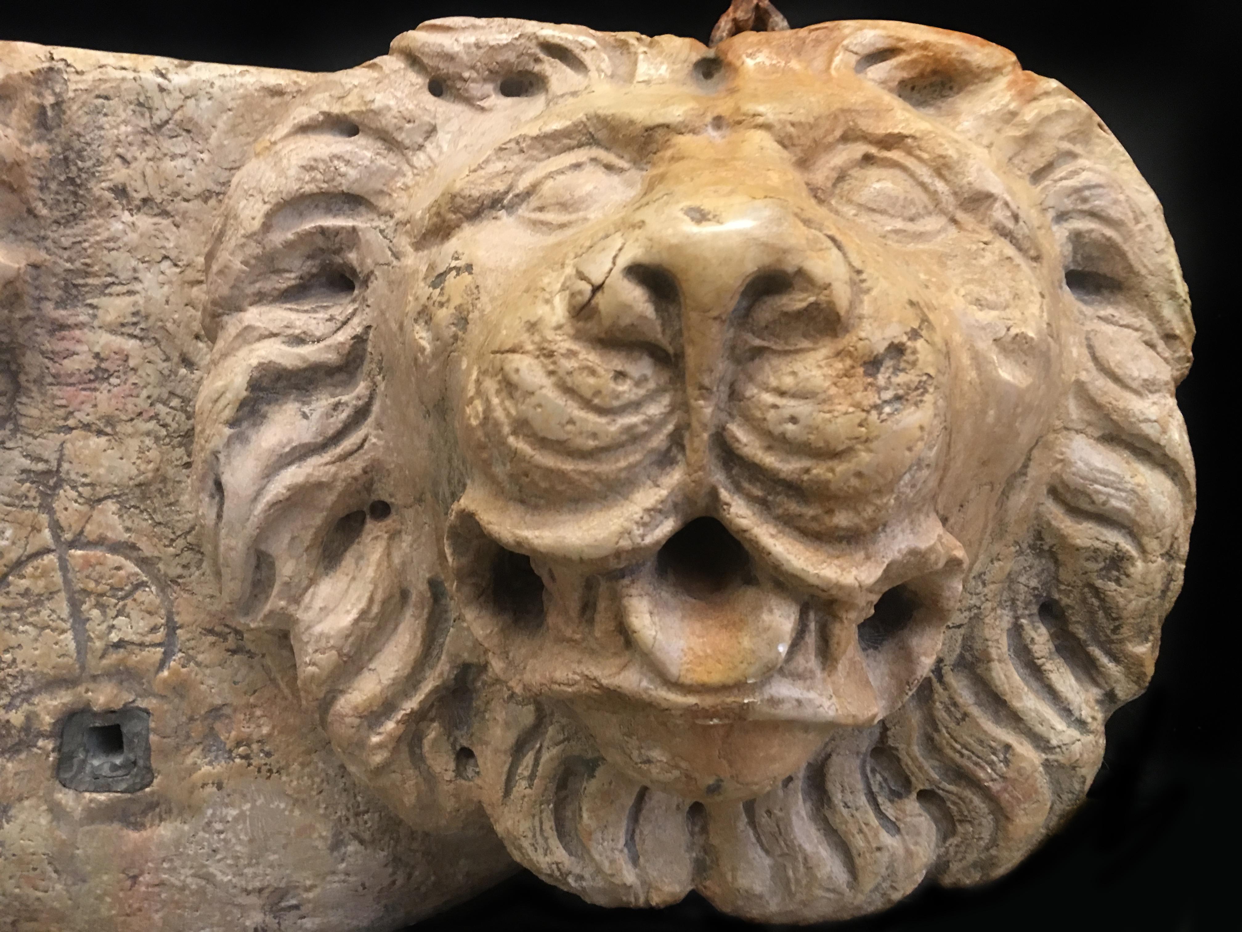 Marble fountain with lions heads. Florence, Italy, circa 1750 1