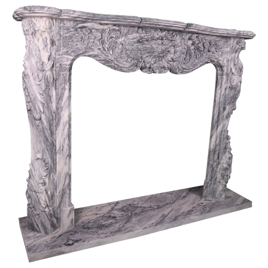 Marble French Style Designer Fireplace Mantel