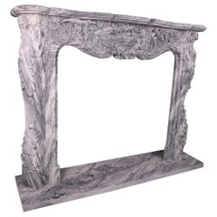 Marble French Style Designer Fireplace Mantel