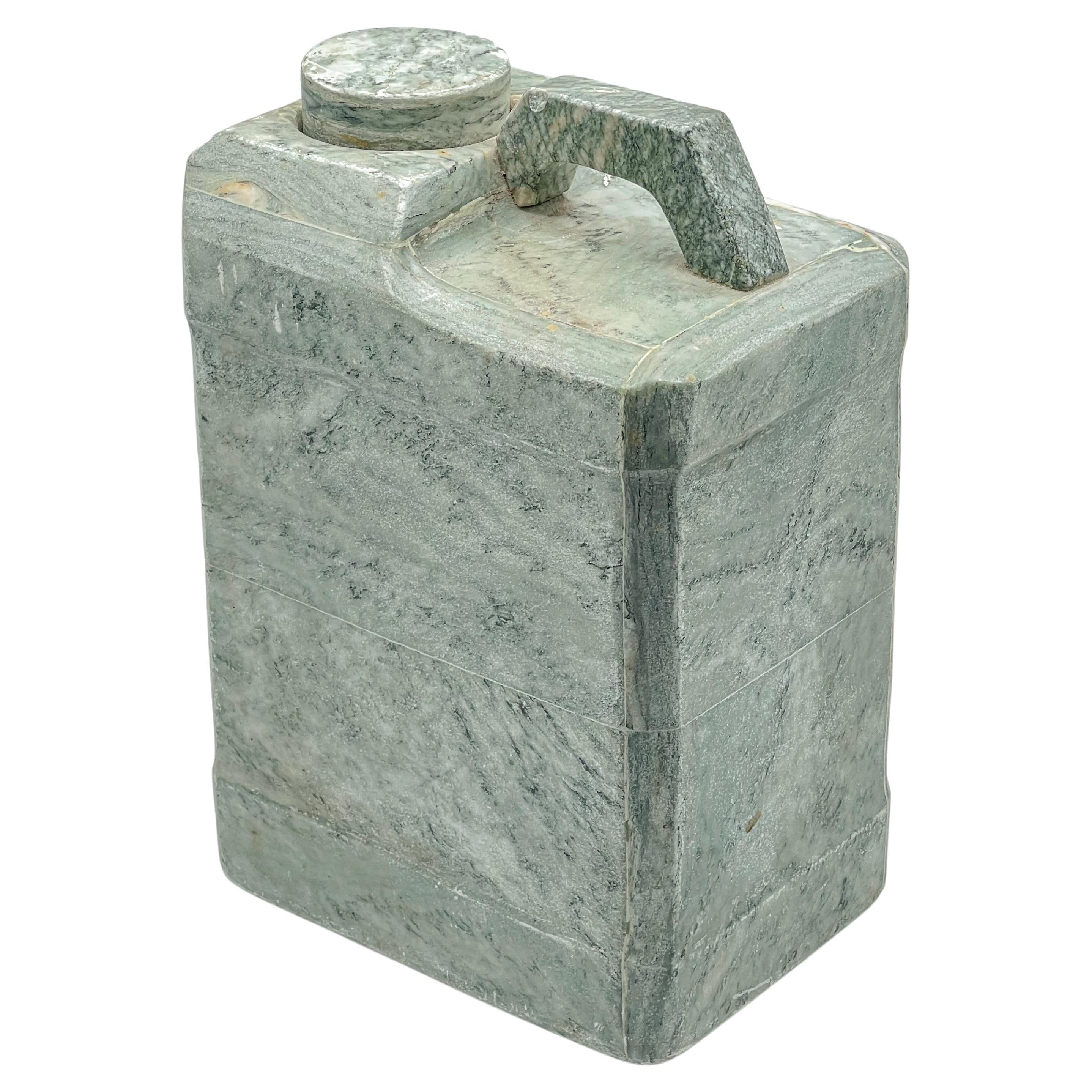 Sculpture in Marble- Fuel Tank - One-Off Handmade green Decorative Art For Sale
