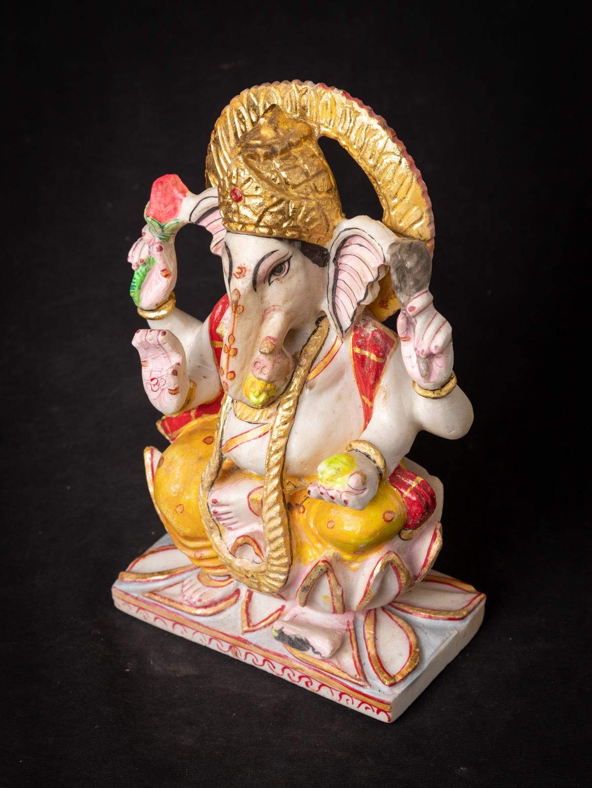 Ganesha-Statue aus Marmor, die aus Indien stammt – Original Buddhas 8