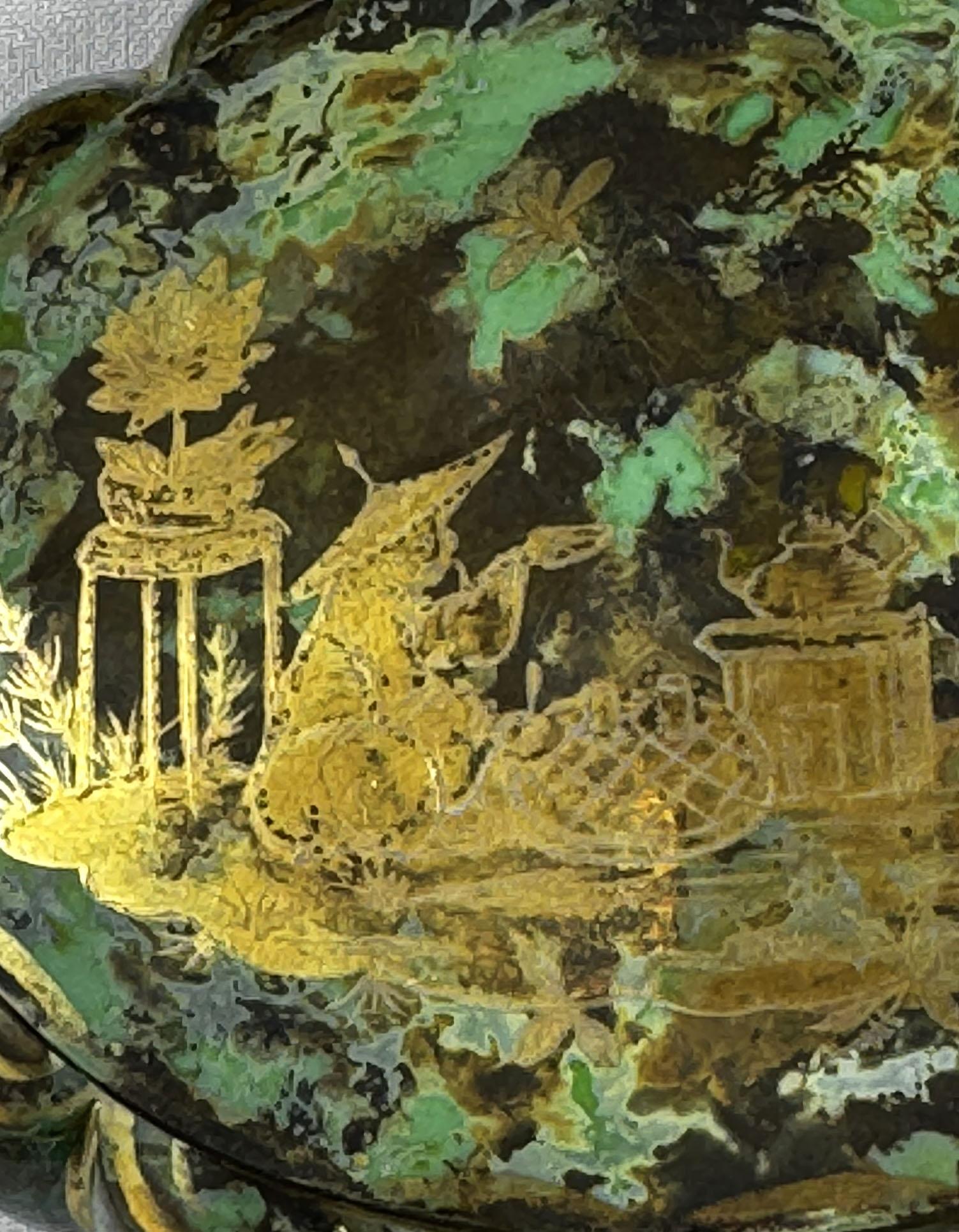 Jarra de cristal de mármol (Chinoiserie) Única S. XIX-XX en venta 4