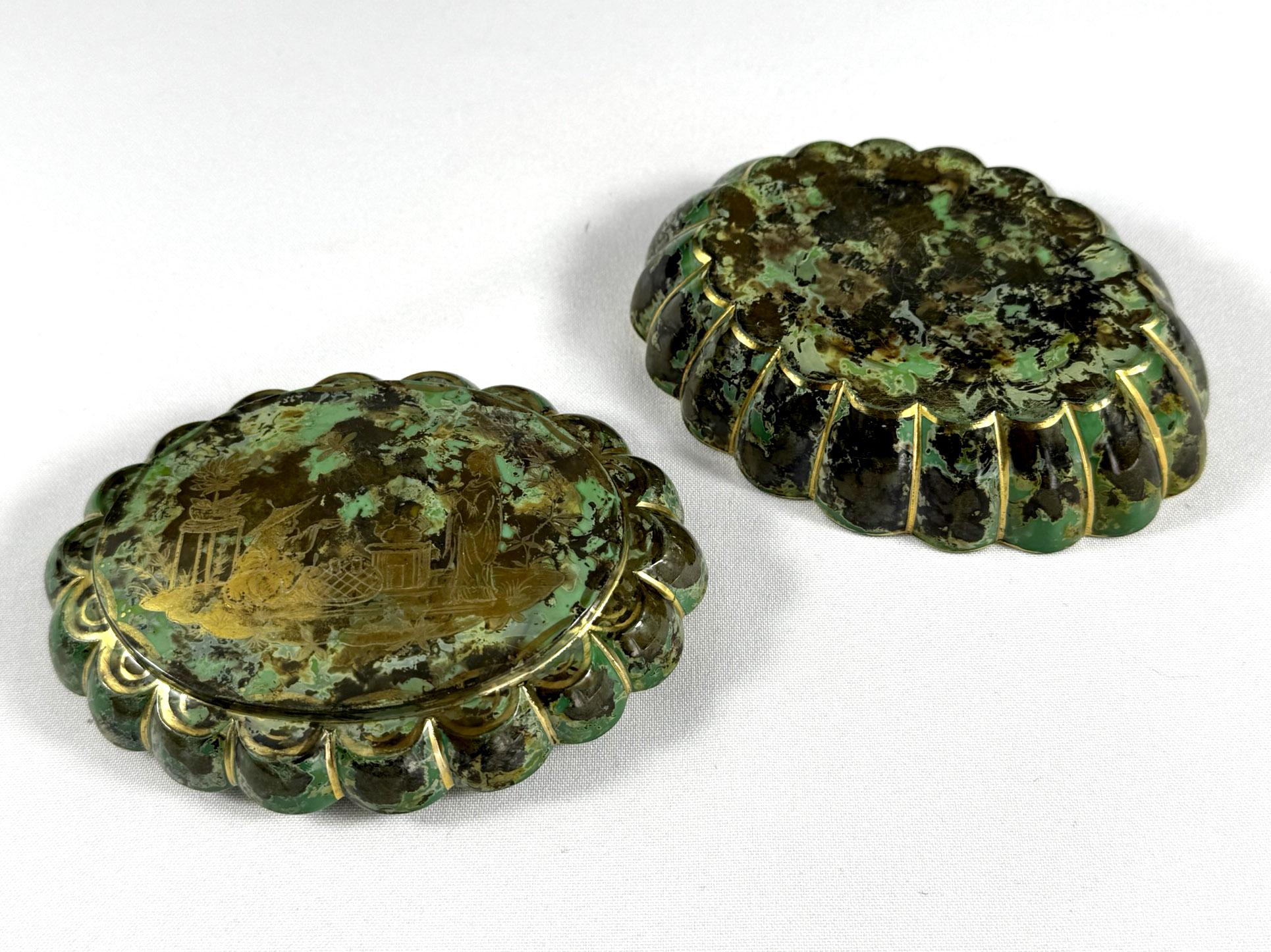 Jarra de cristal de mármol (Chinoiserie) Única S. XIX-XX en venta 6