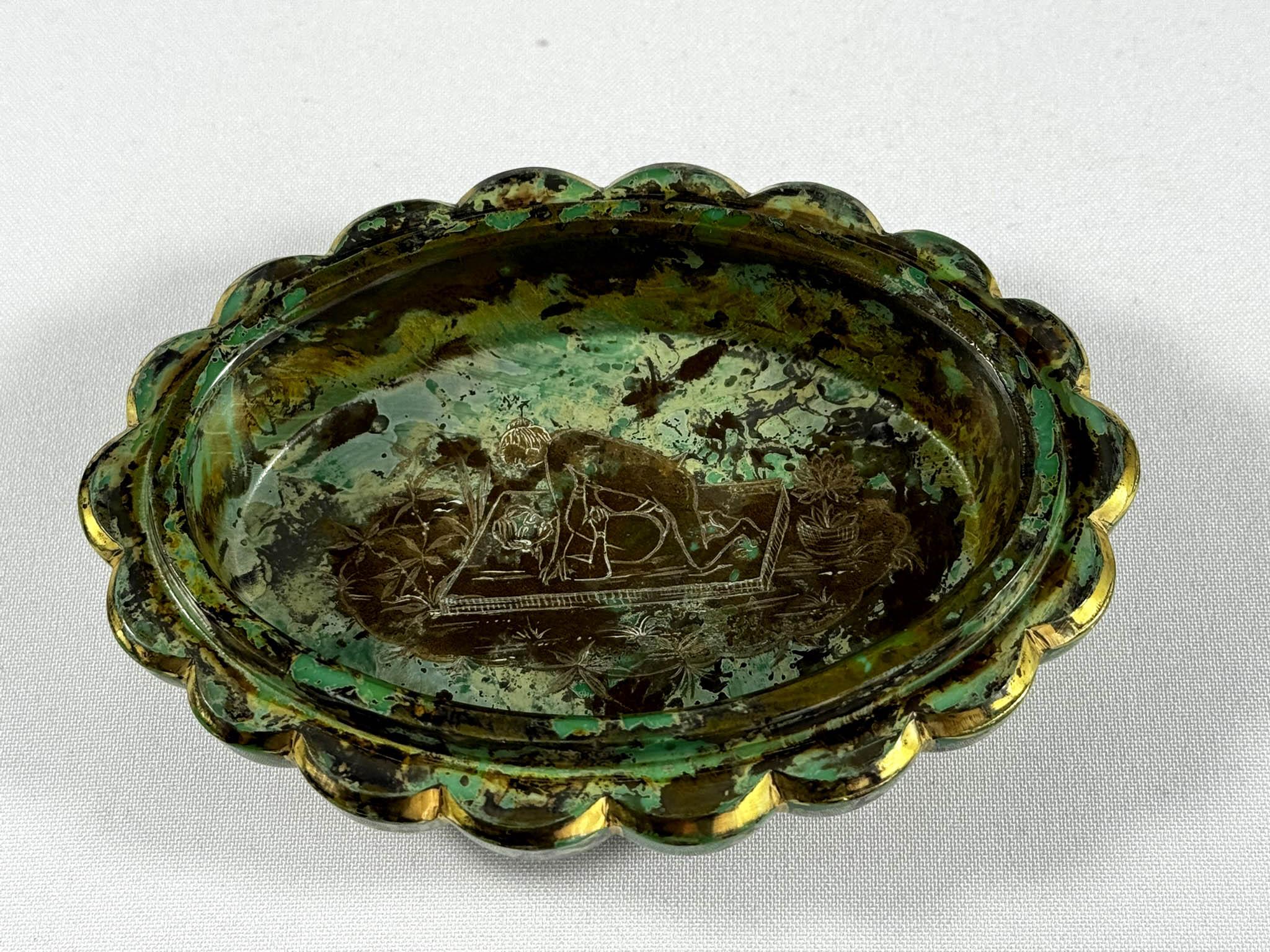 Jarra de cristal de mármol (Chinoiserie) Única S. XIX-XX en venta 8