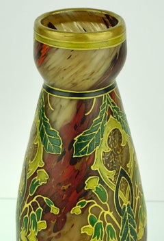 Marble Glass Legras Vase from the “Arab Style” Collection, 1890