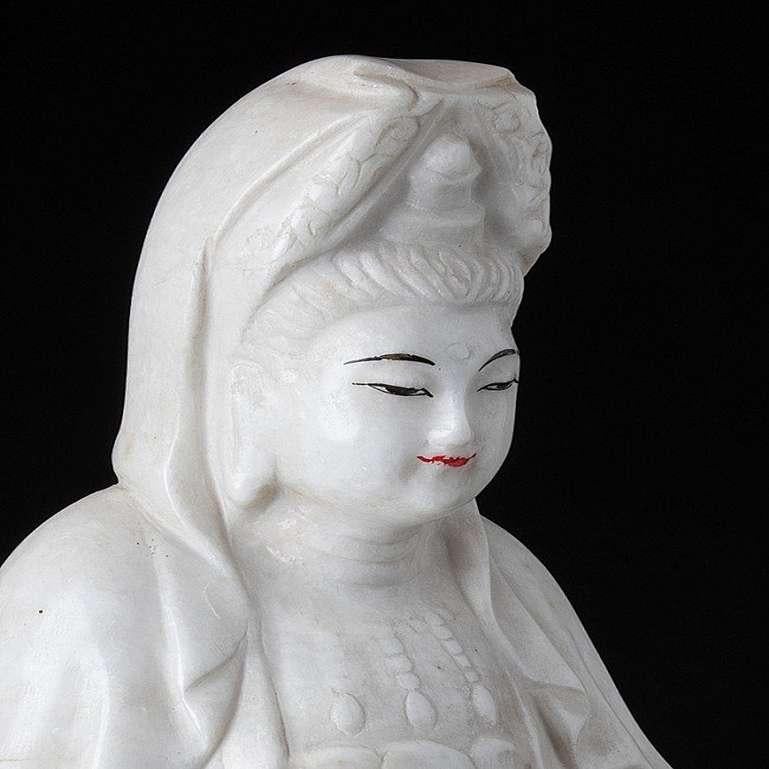 Marble Guan Yin statue from Burma 5