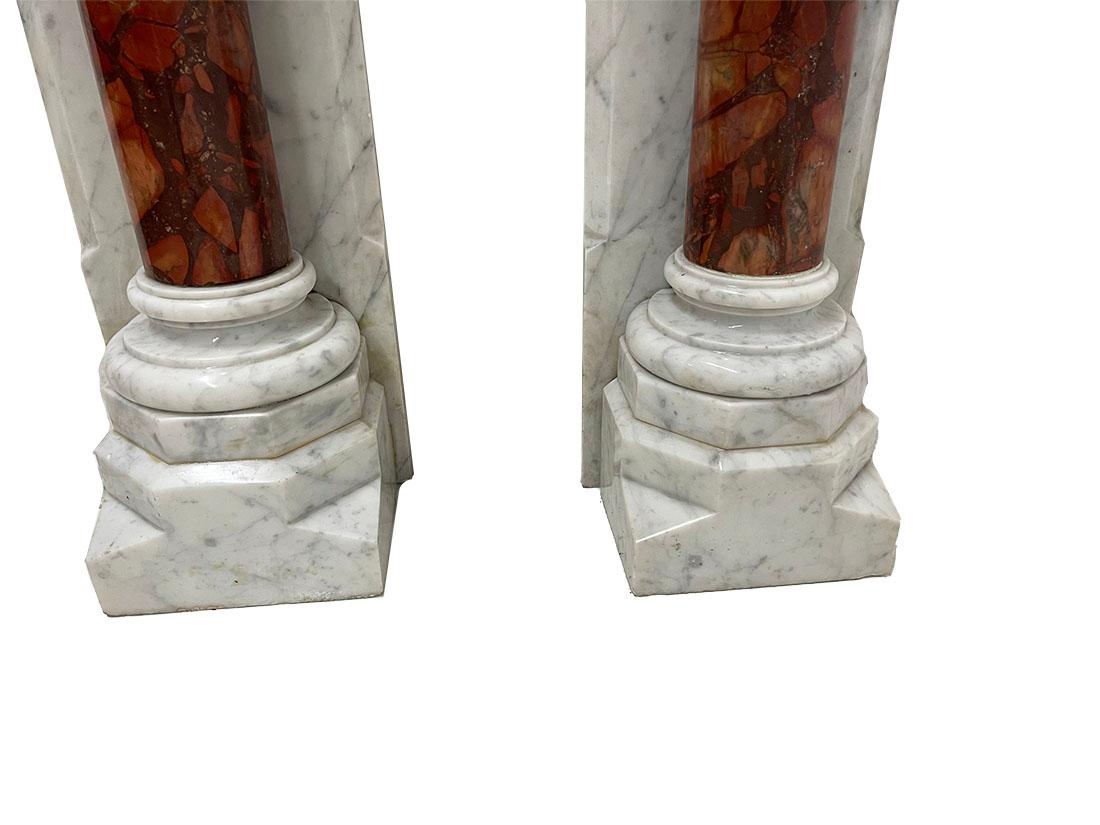 Marble half wall mounted columns, 19th Century For Sale 2