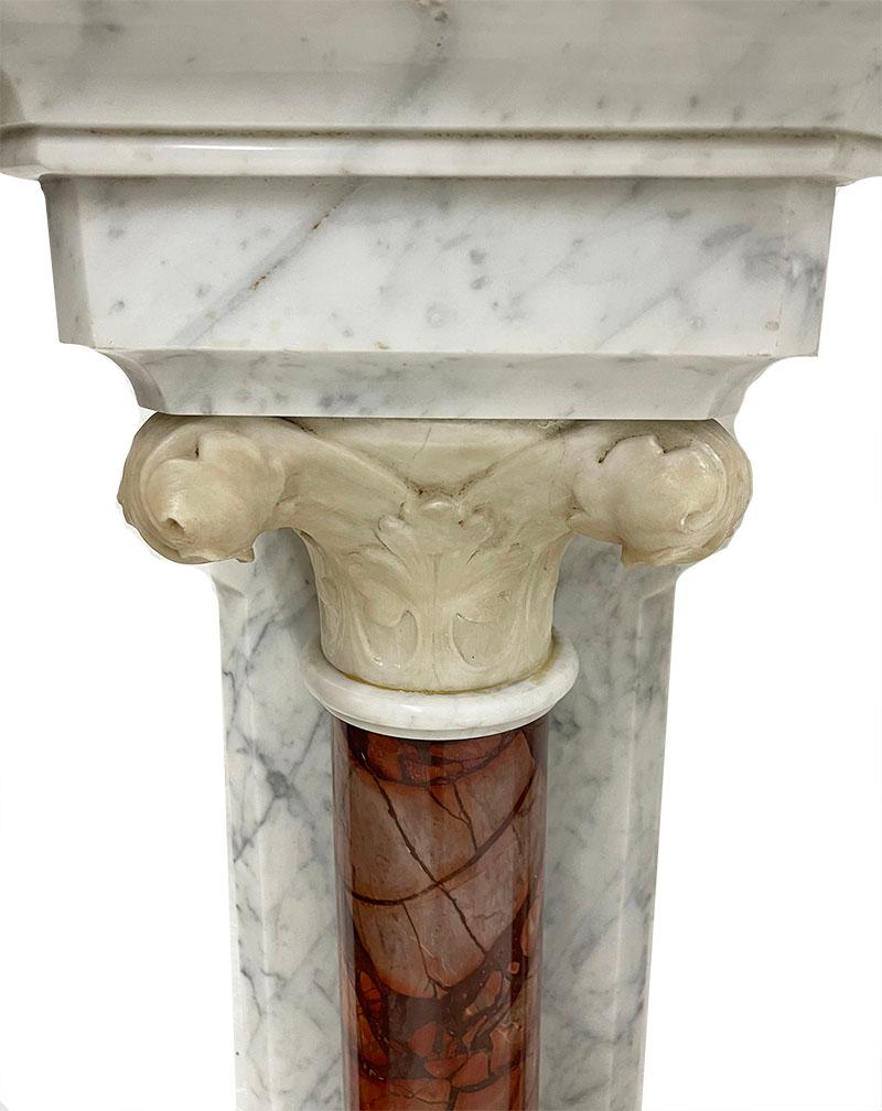 Marble half wall mounted columns, 19th Century For Sale 3