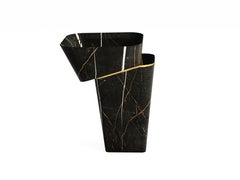 "Louis Noir" Modern Sahara Noir Marble Hand Crafted Washbasin