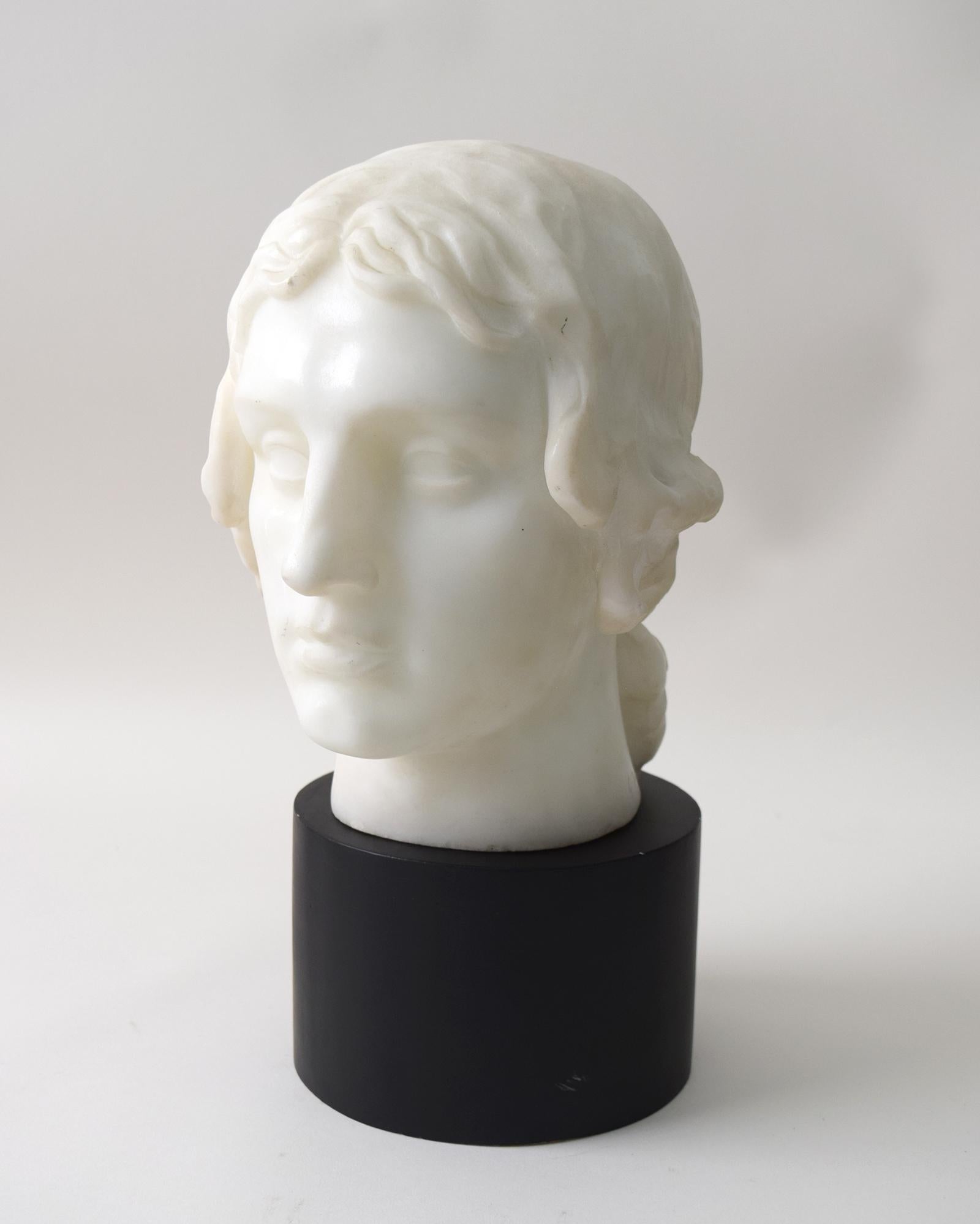 Beaux Arts Marble Head of a Woman by Giovanni Nicolini