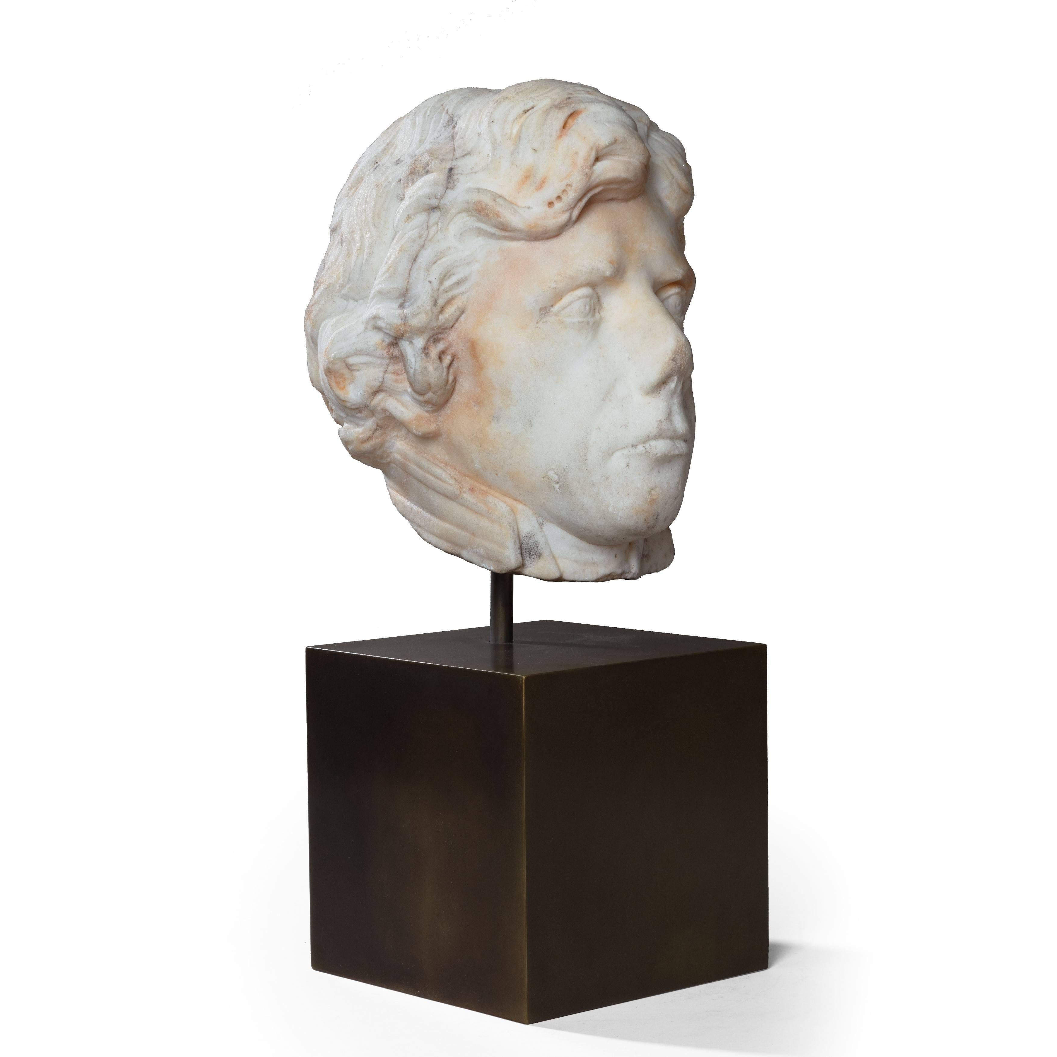 marble head bust