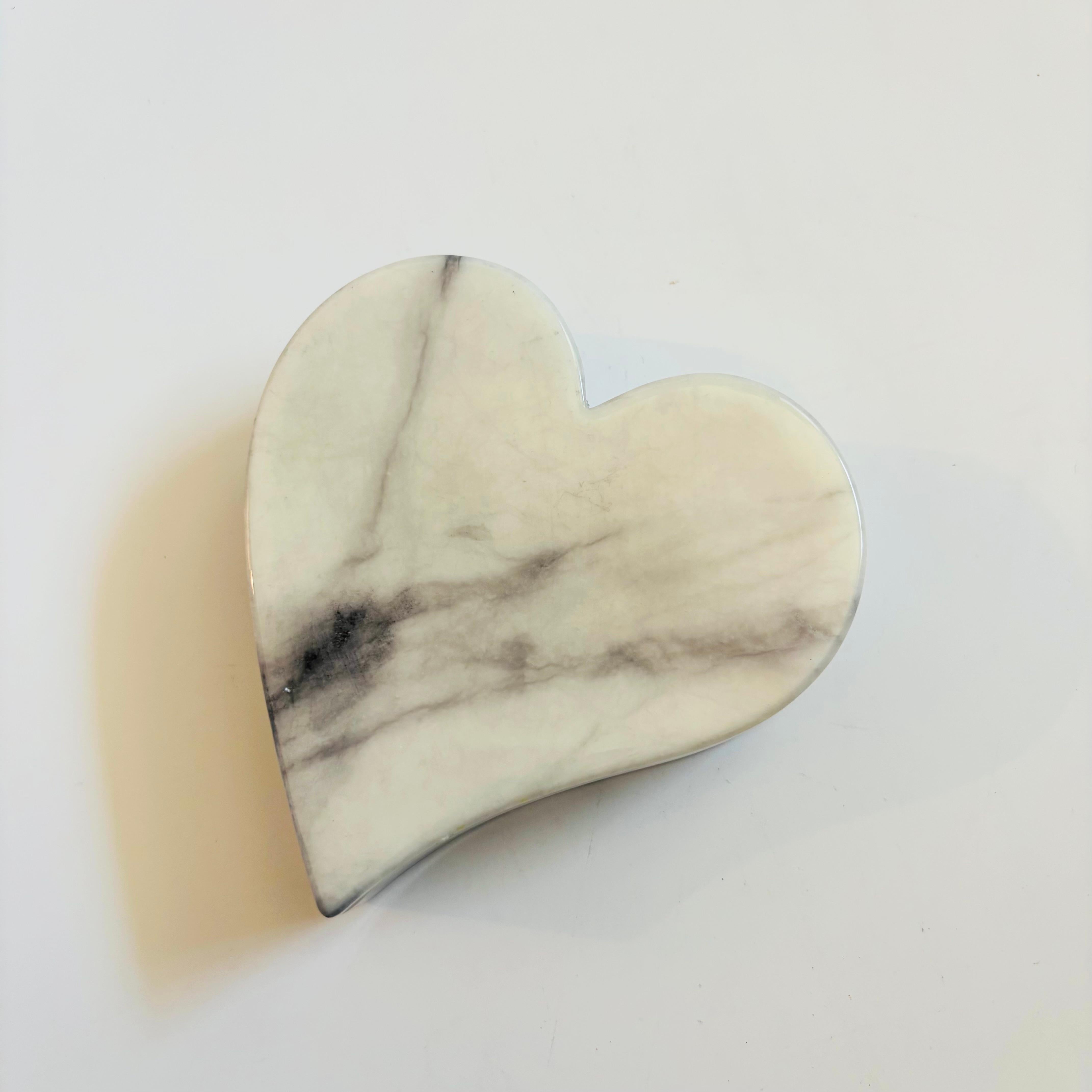 Modern Marble Heart Box by Ducceschi For Sale